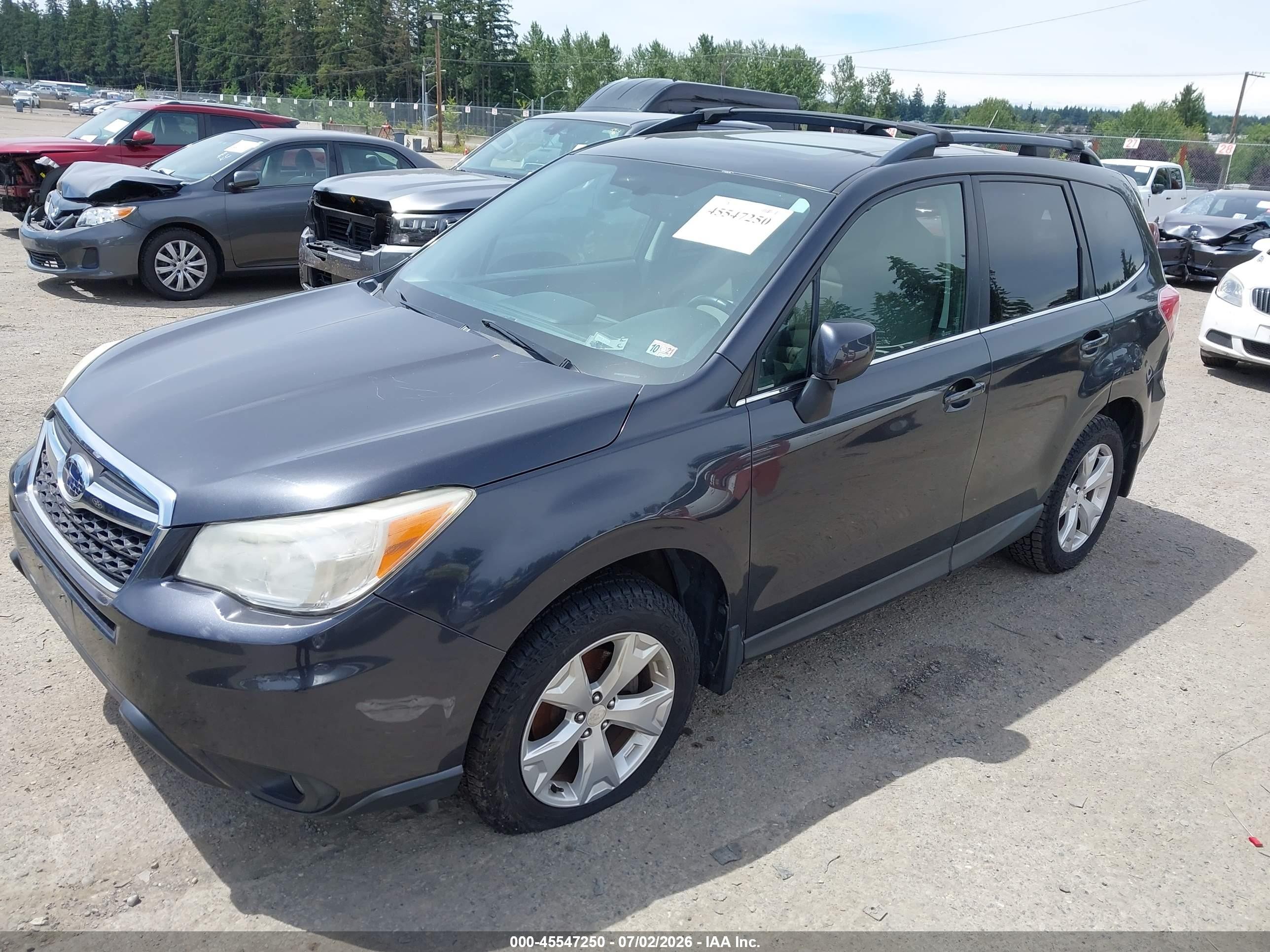 2014 Subaru Forester 2.5i Limited Gray vin: JF2SJAHC9EH418058