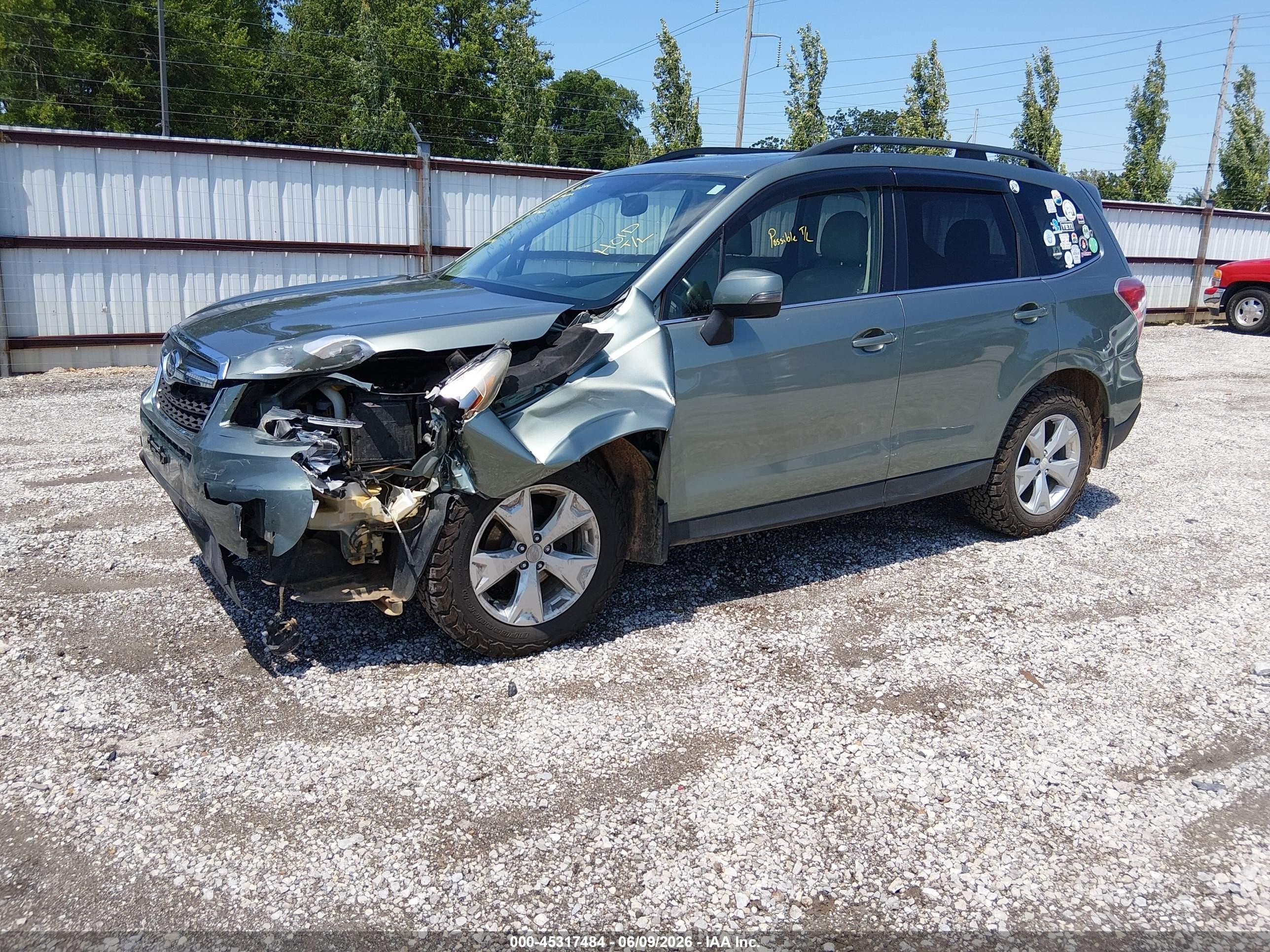 2014 Subaru Forester 2.5i Limited Green vin: JF2SJAHC9EH428072