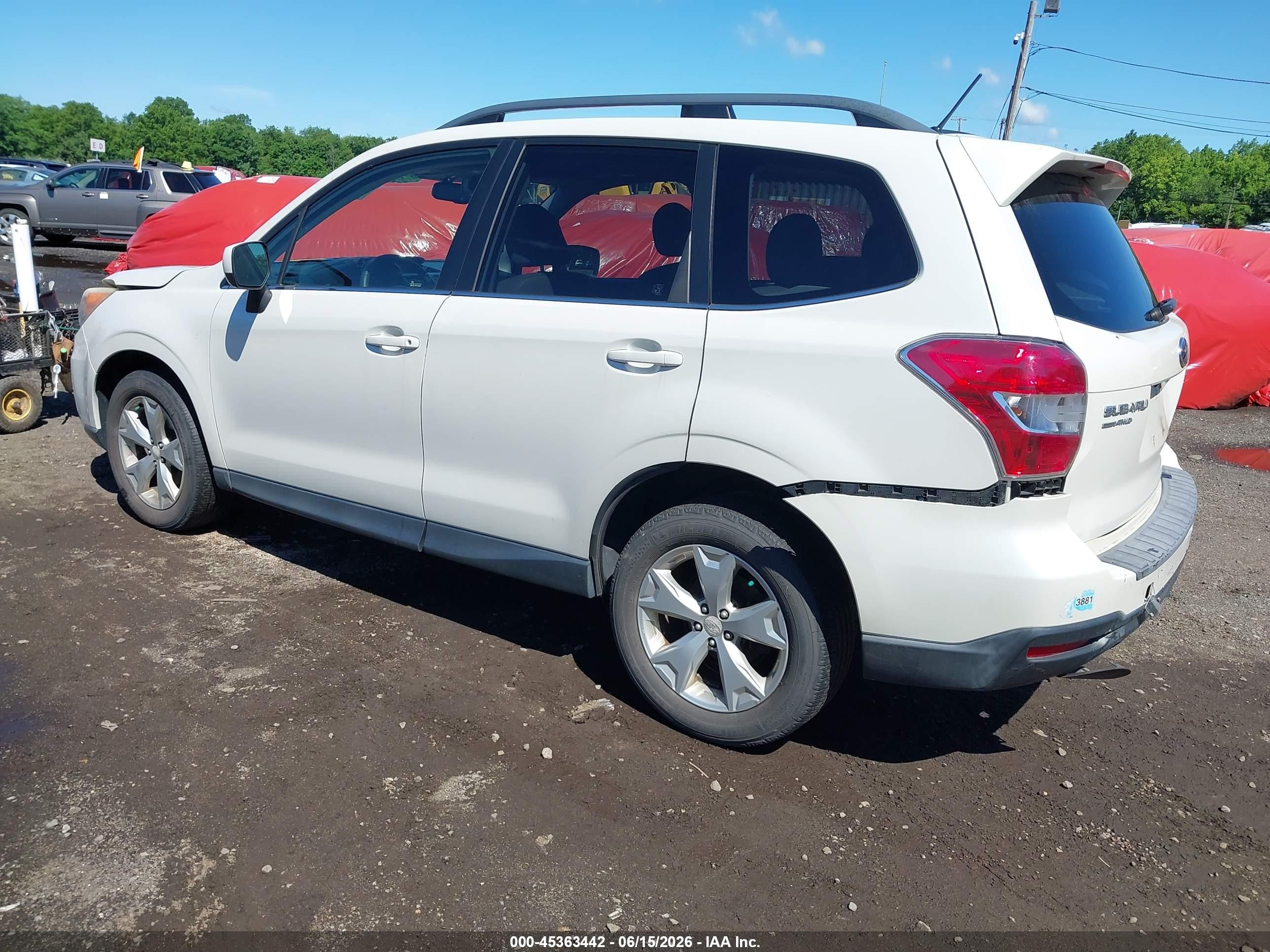 2014 Subaru Forester 2.5i Limited White vin: JF2SJAHC9EH479782