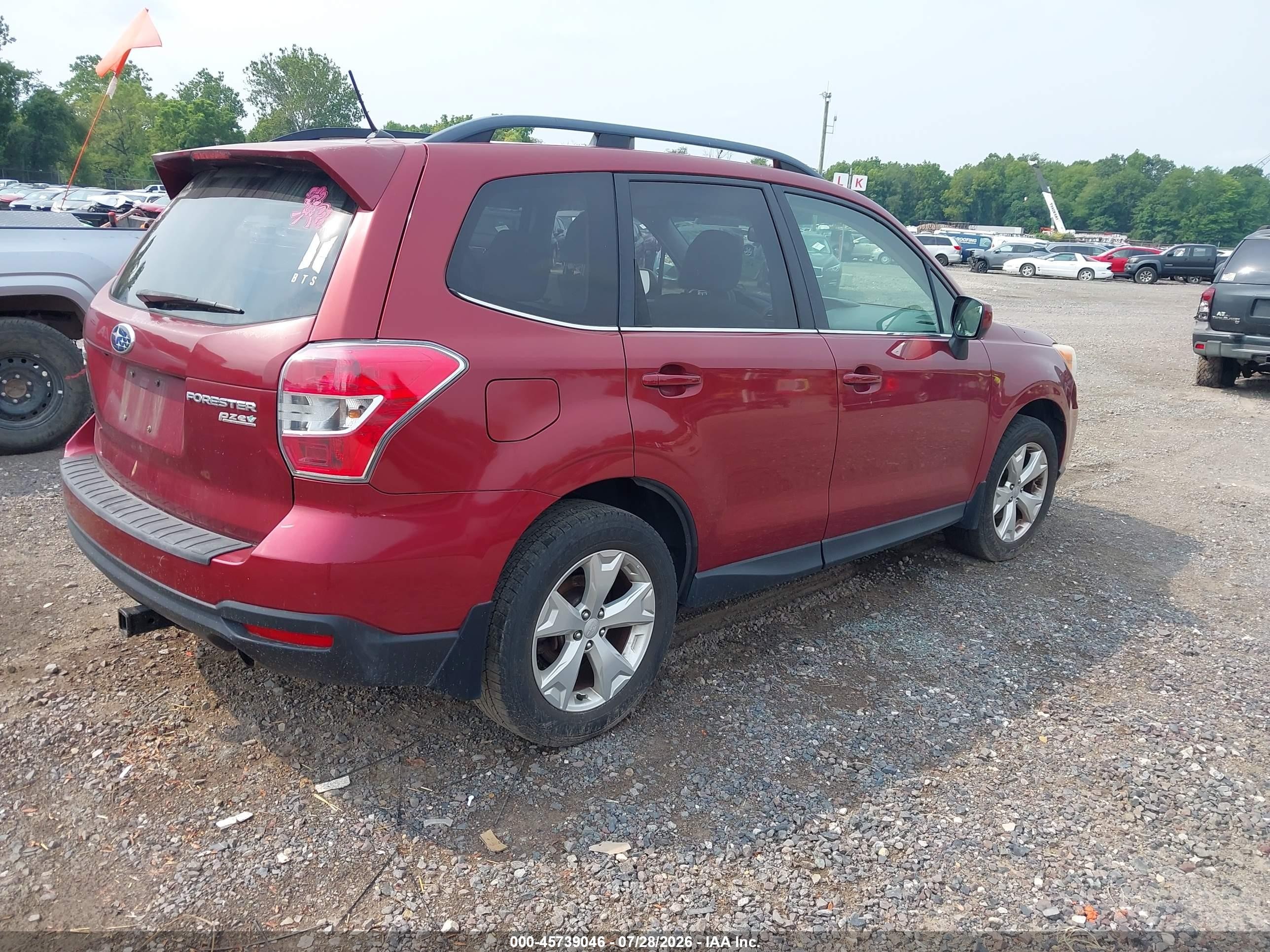 2014 Subaru Forester 2.5i Limited Красный vin: JF2SJAHC9EH481838