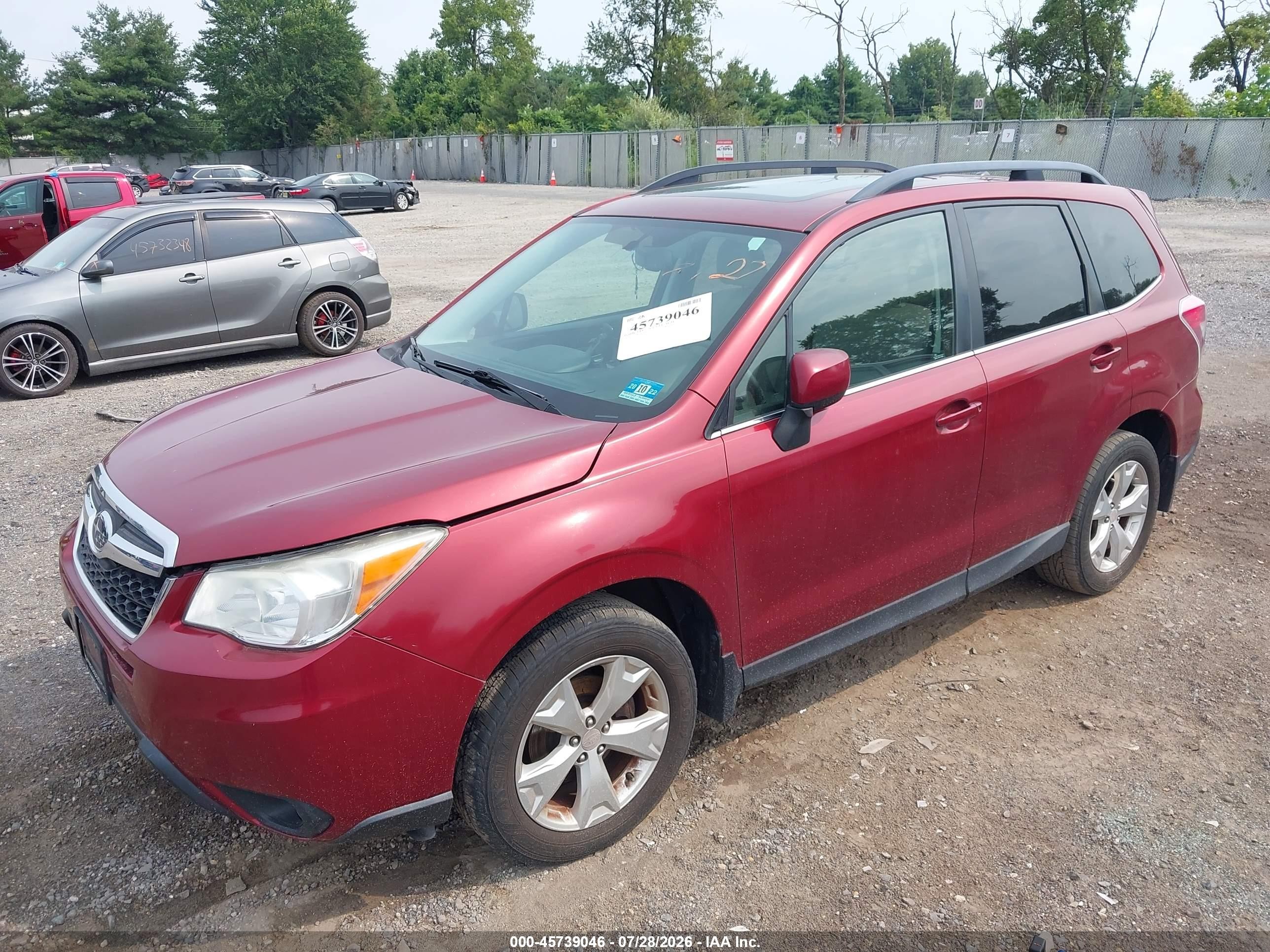 2014 Subaru Forester 2.5i Limited Красный vin: JF2SJAHC9EH481838
