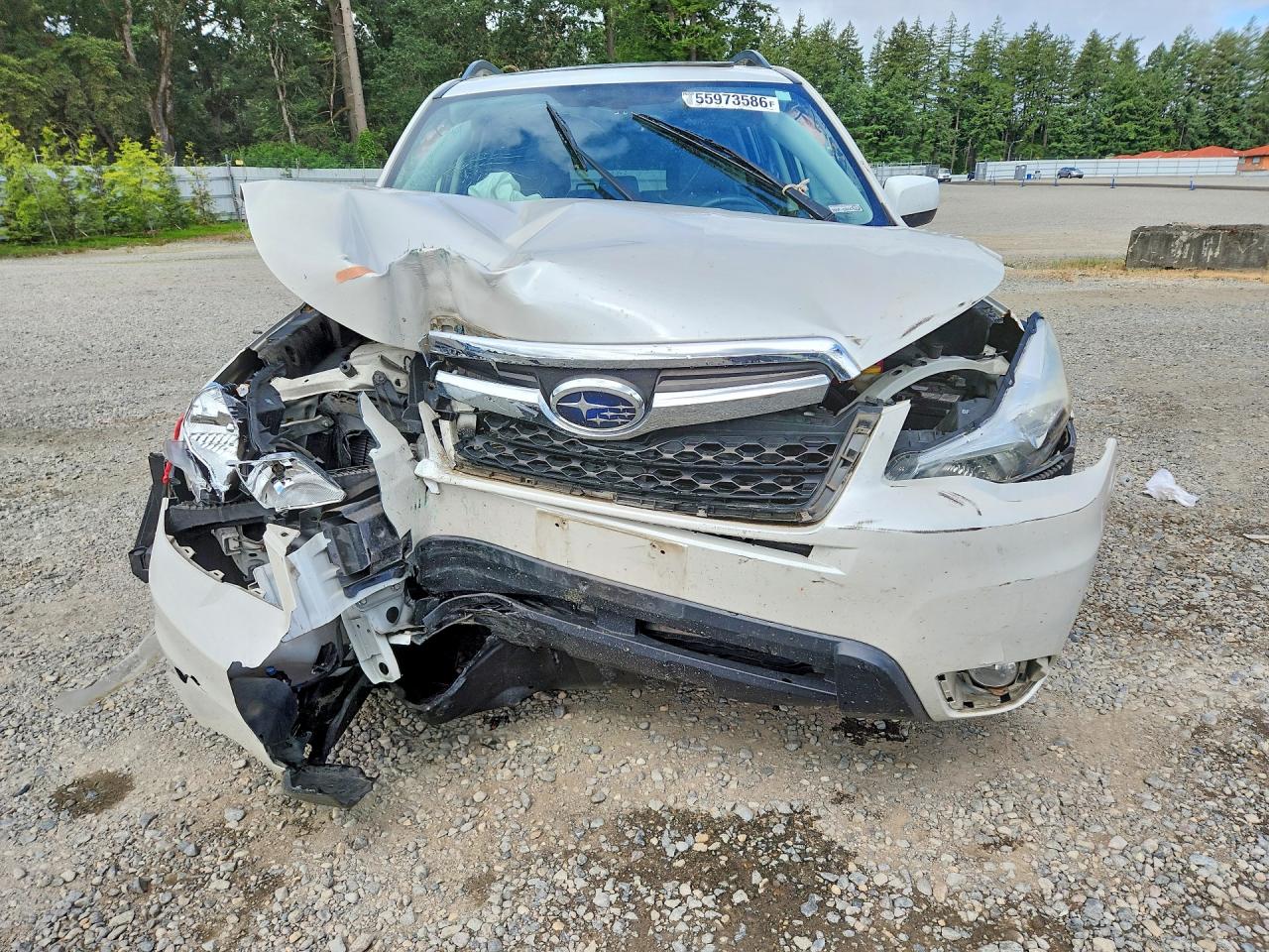 2014 Subaru Forester 2.5i Limited White vin: JF2SJAHC9EH525014