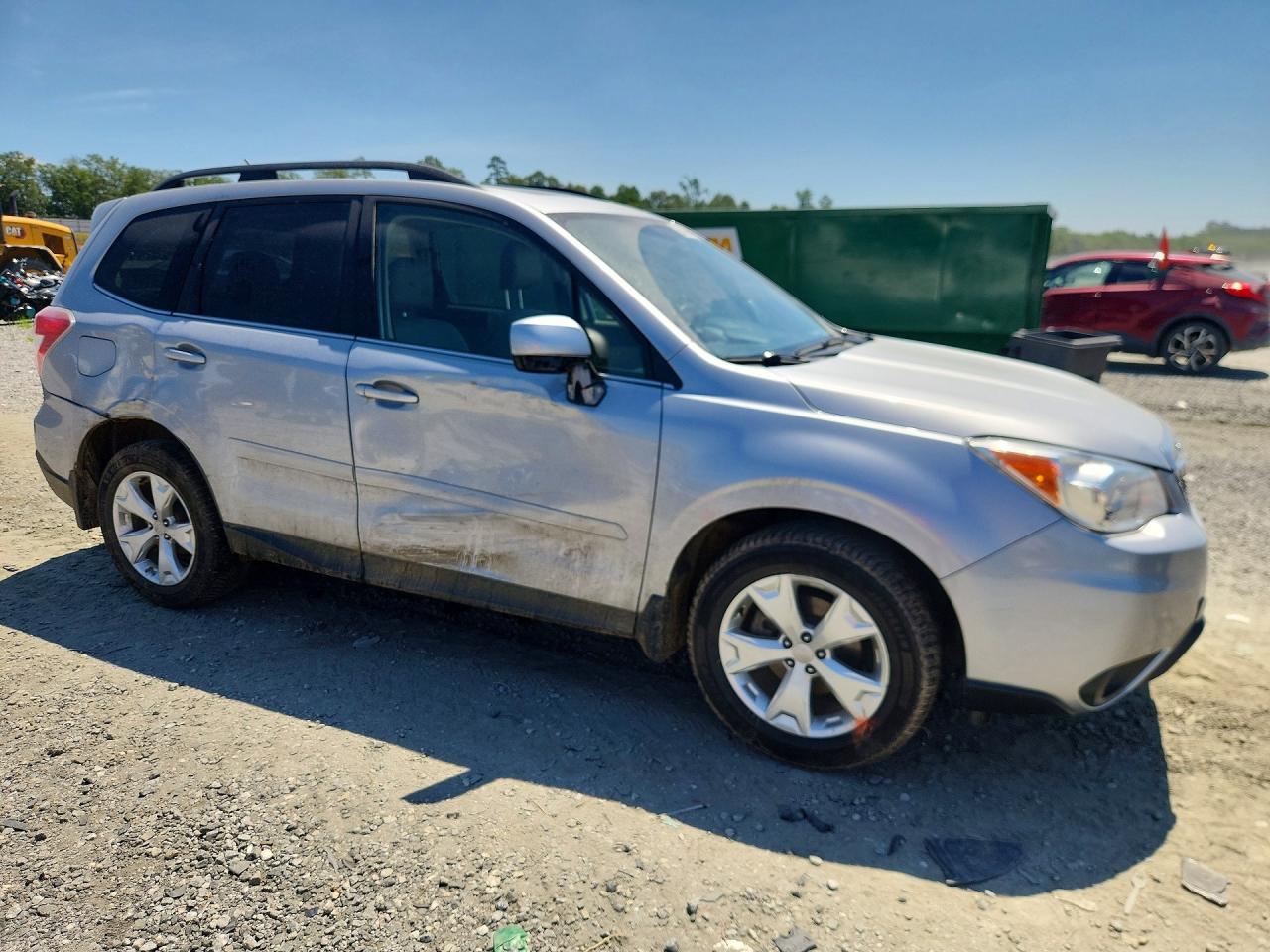 2015 Subaru Forester Limited+moonroof Silver vin: JF2SJAHC9FH476222