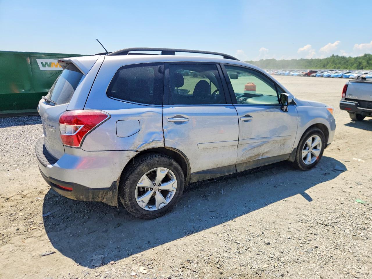 2015 Subaru Forester Limited+moonroof Silver vin: JF2SJAHC9FH476222