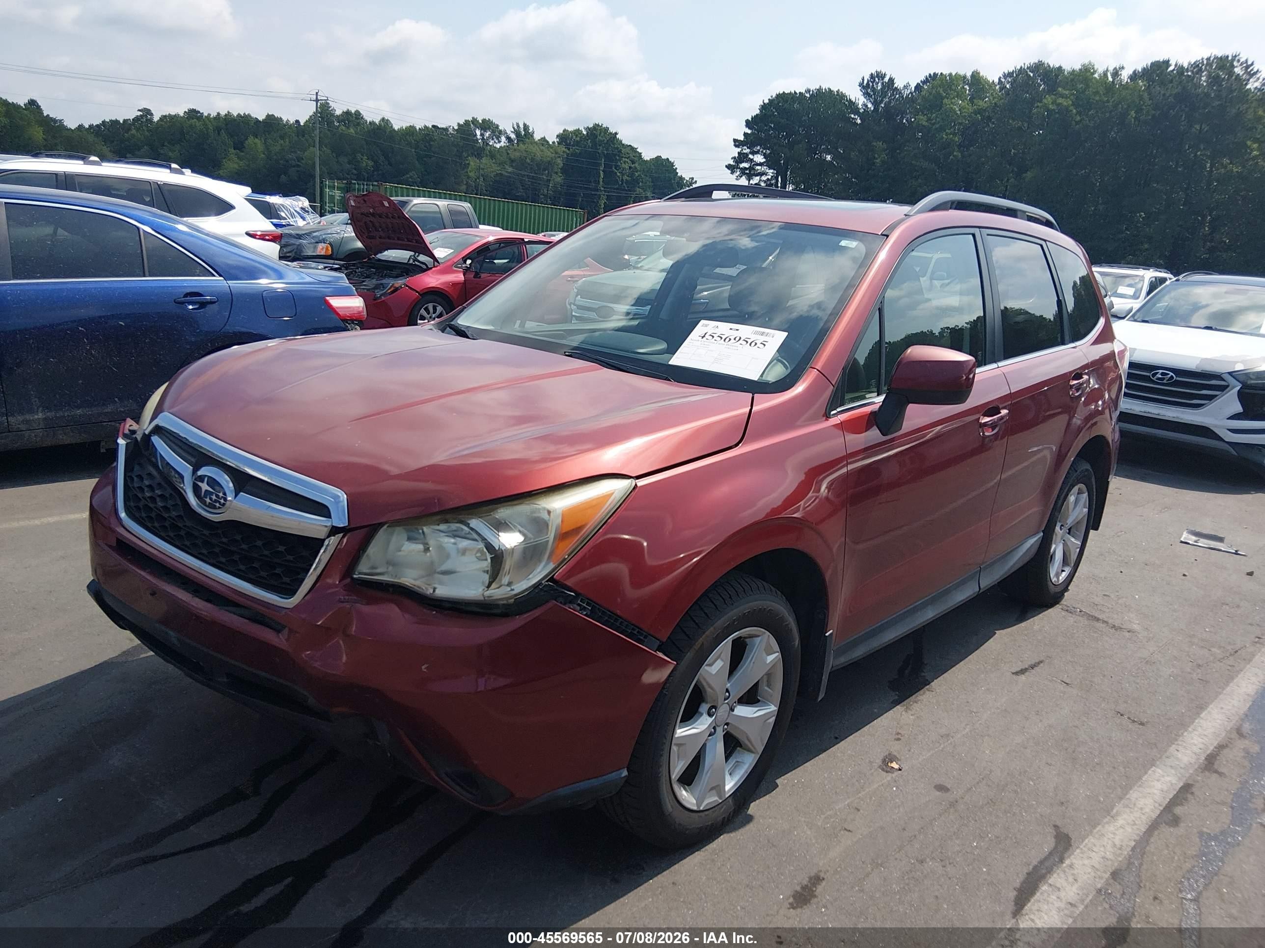 2014 Subaru Forester 2.5i Limited Red vin: JF2SJAHCXEH404959
