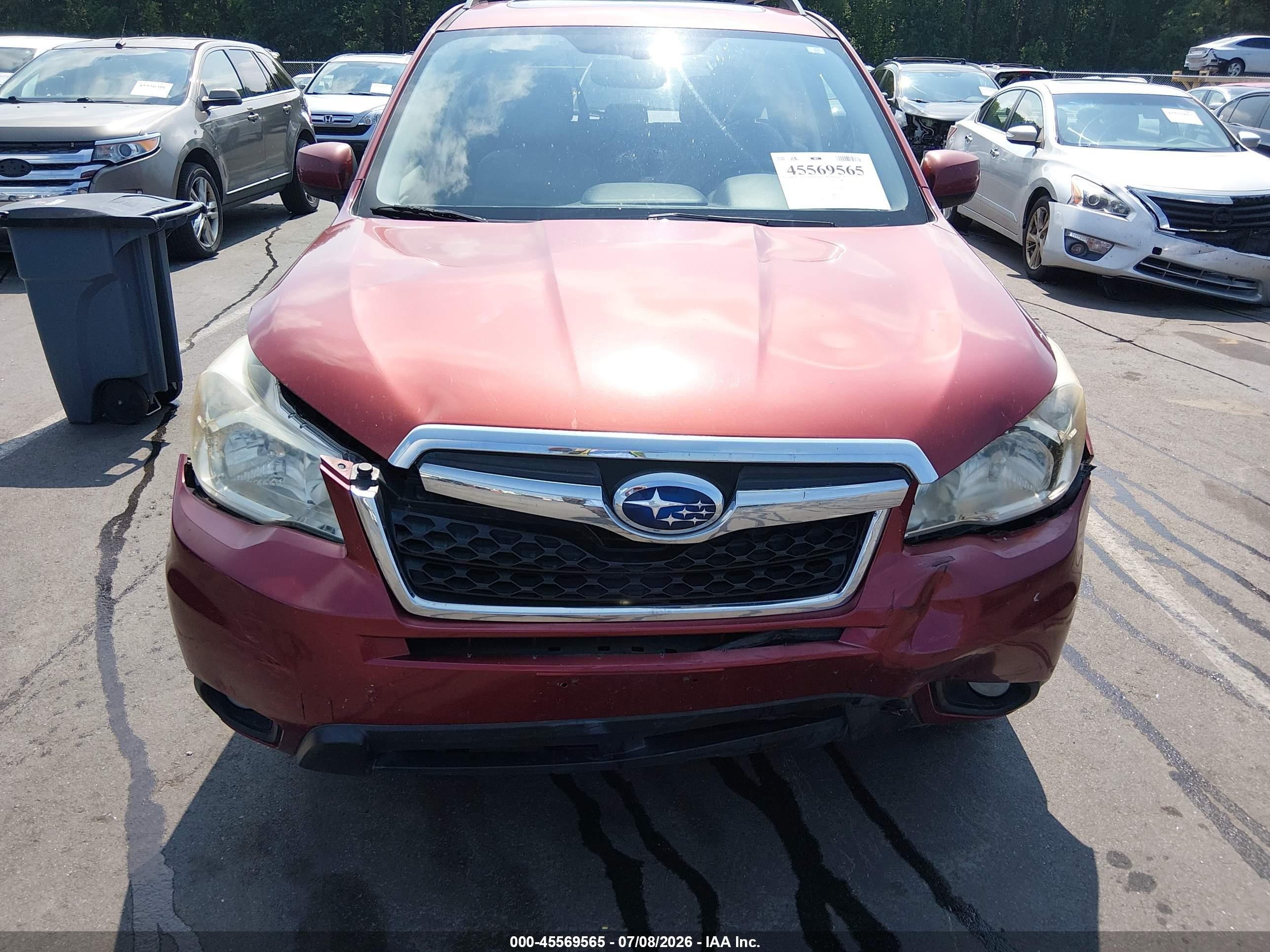 2014 Subaru Forester 2.5i Limited Red vin: JF2SJAHCXEH404959