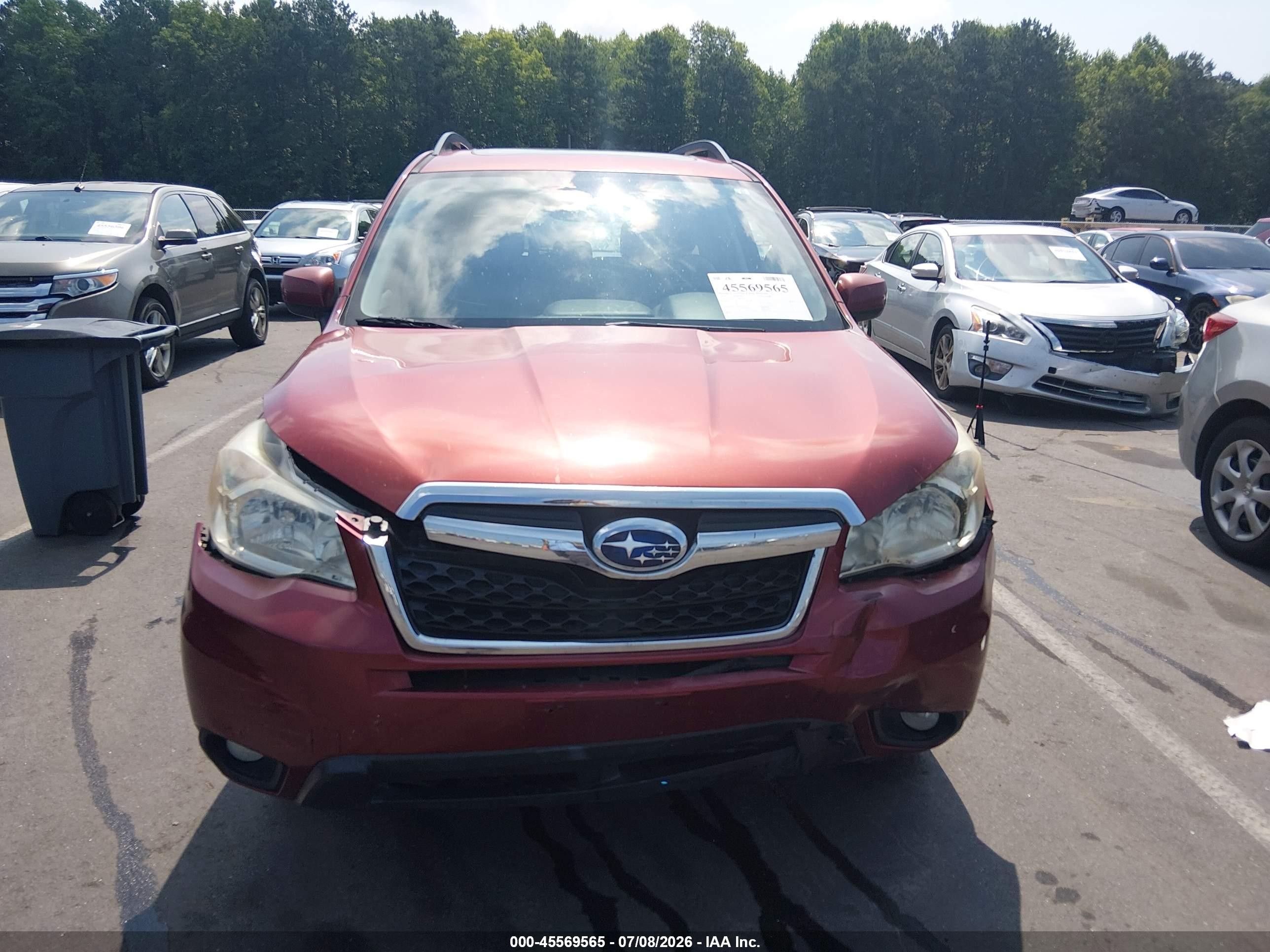 2014 Subaru Forester 2.5i Limited Red vin: JF2SJAHCXEH404959