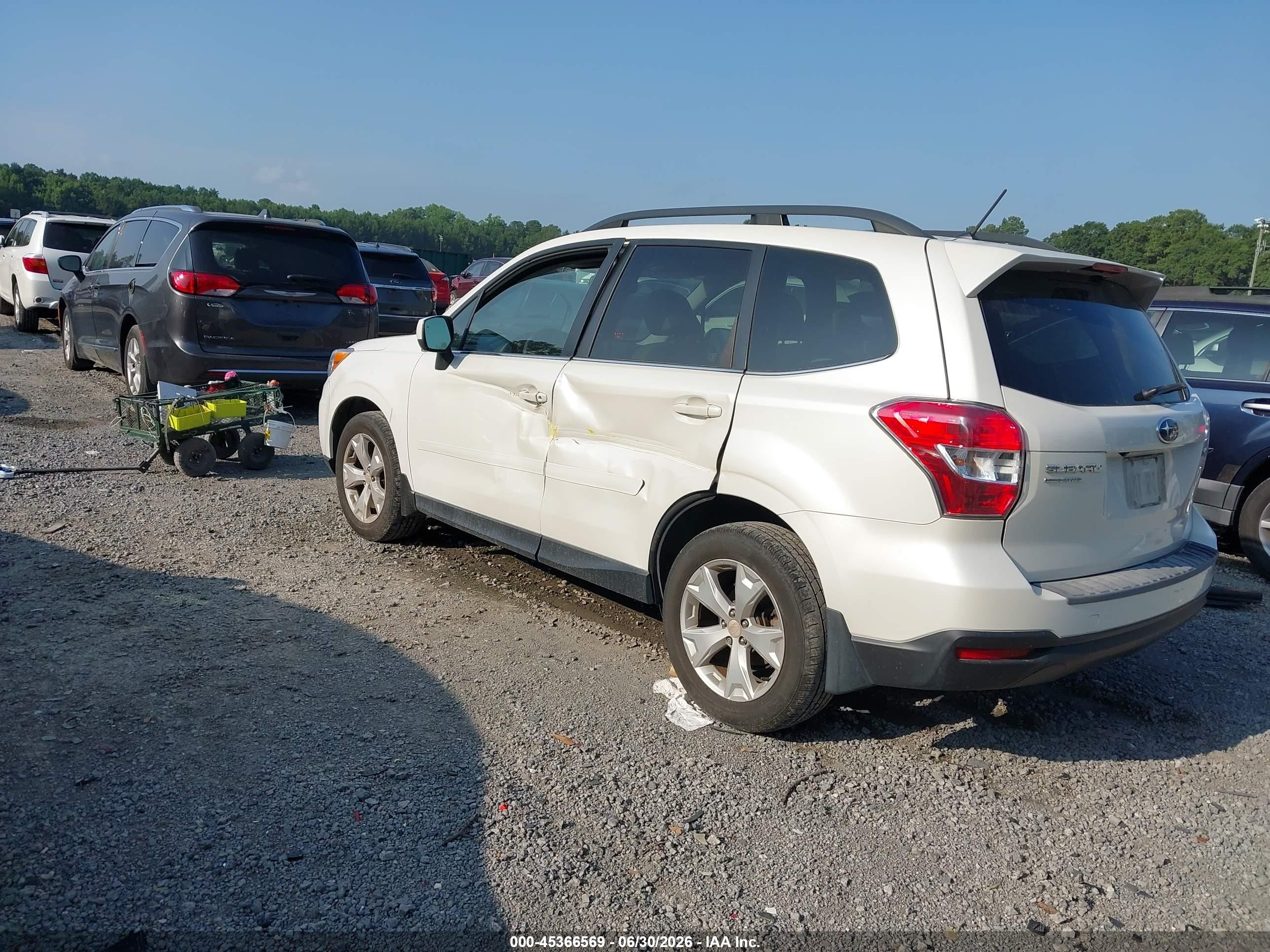 2014 Subaru Forester 2.5i Limited Белый vin: JF2SJAHCXEH523336
