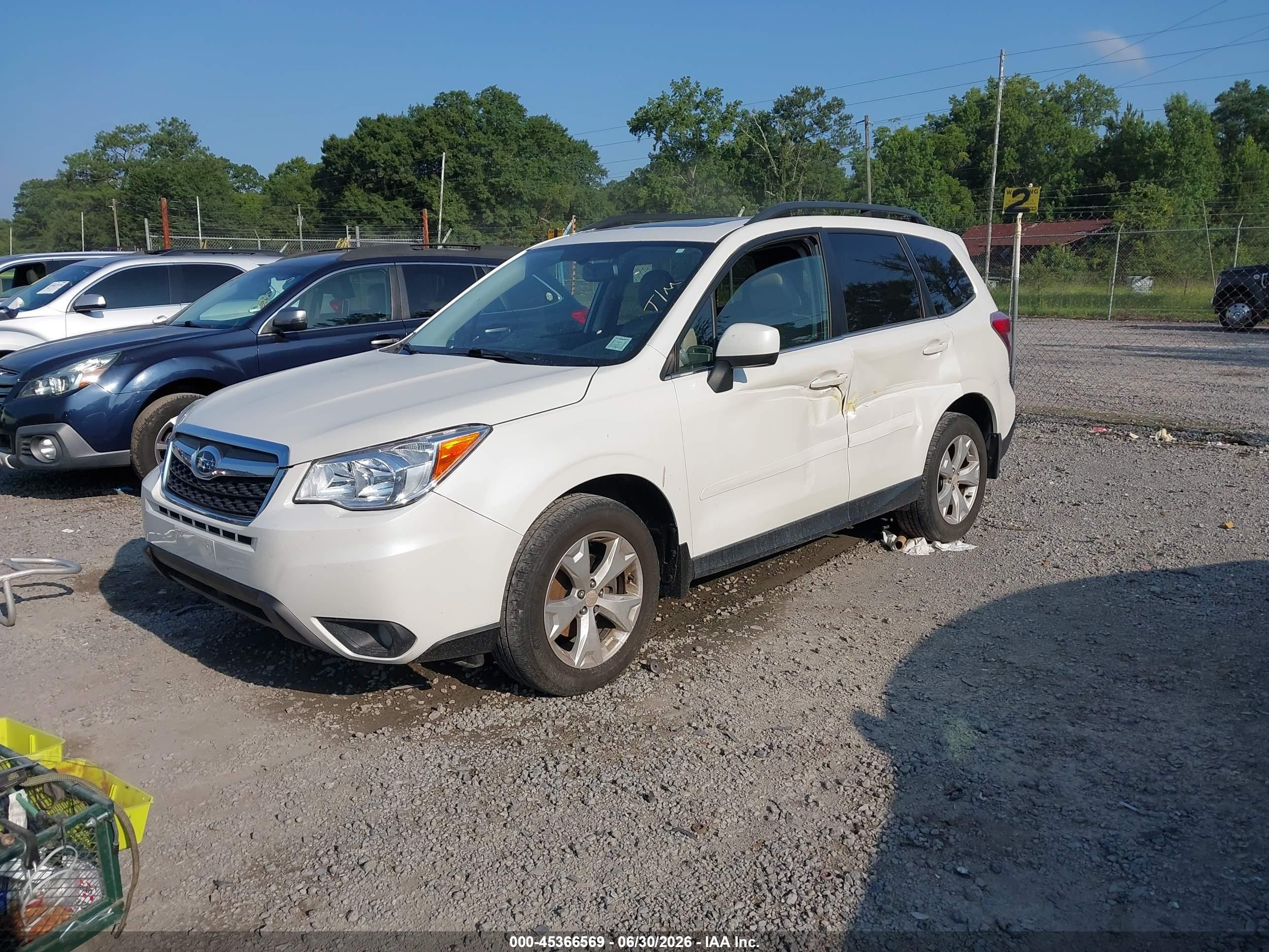 2014 Subaru Forester 2.5i Limited Белый vin: JF2SJAHCXEH523336
