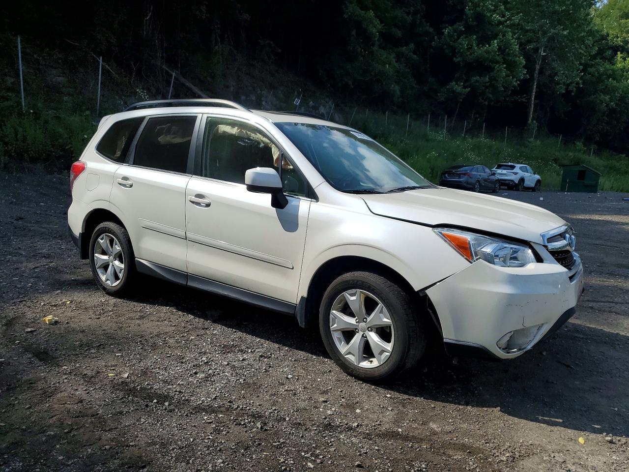 2015 Subaru Forester 2.5i Limited White vin: JF2SJAHCXFH413033