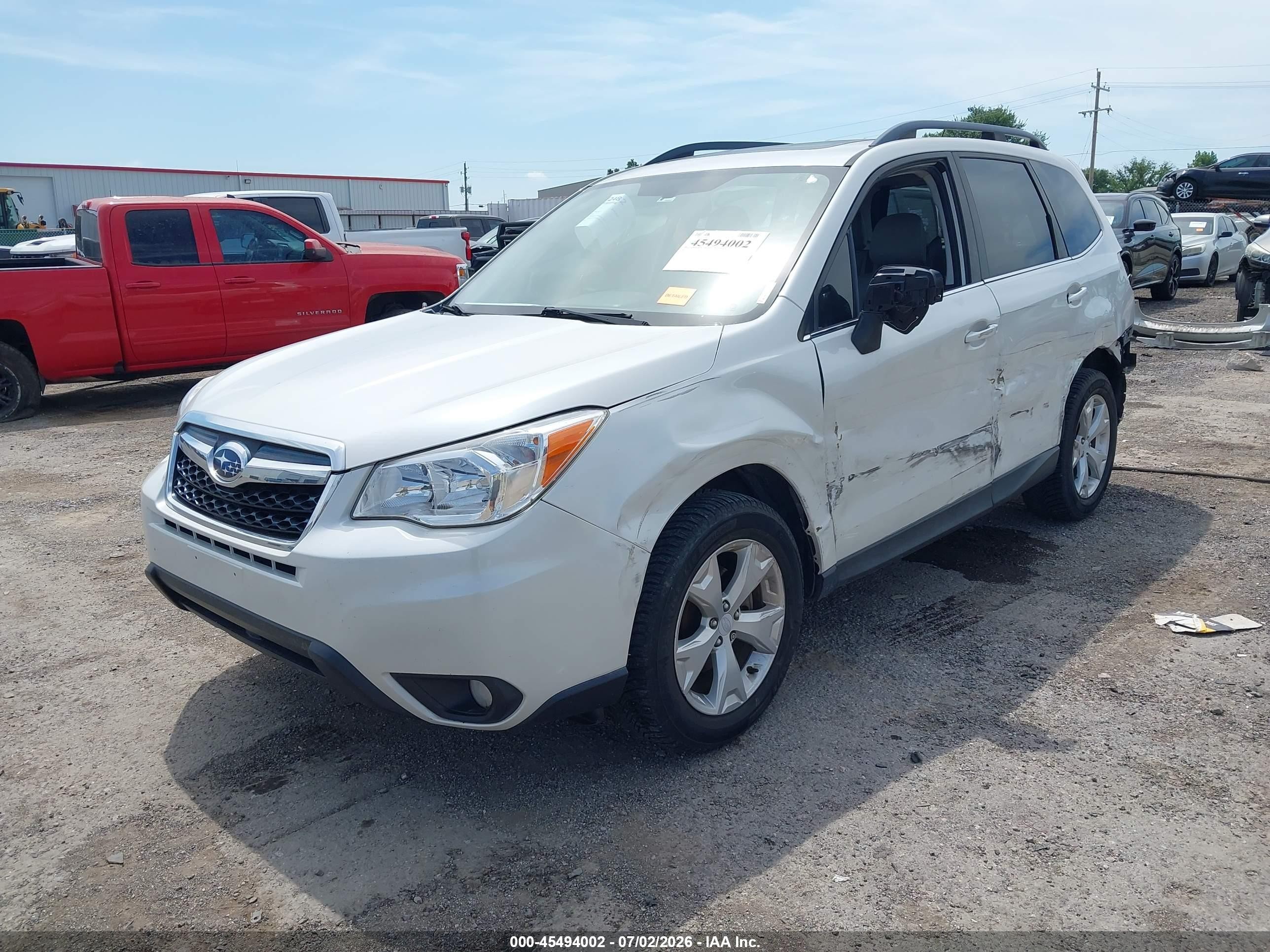 2015 Subaru Forester 2.5i Limited White vin: JF2SJAHCXFH414571