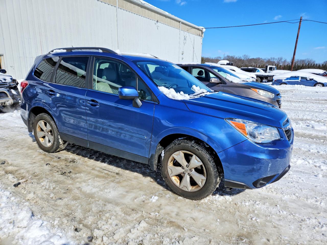 2015 Subaru Forester 2.5i Limited Синий vin: JF2SJAHCXFH573901