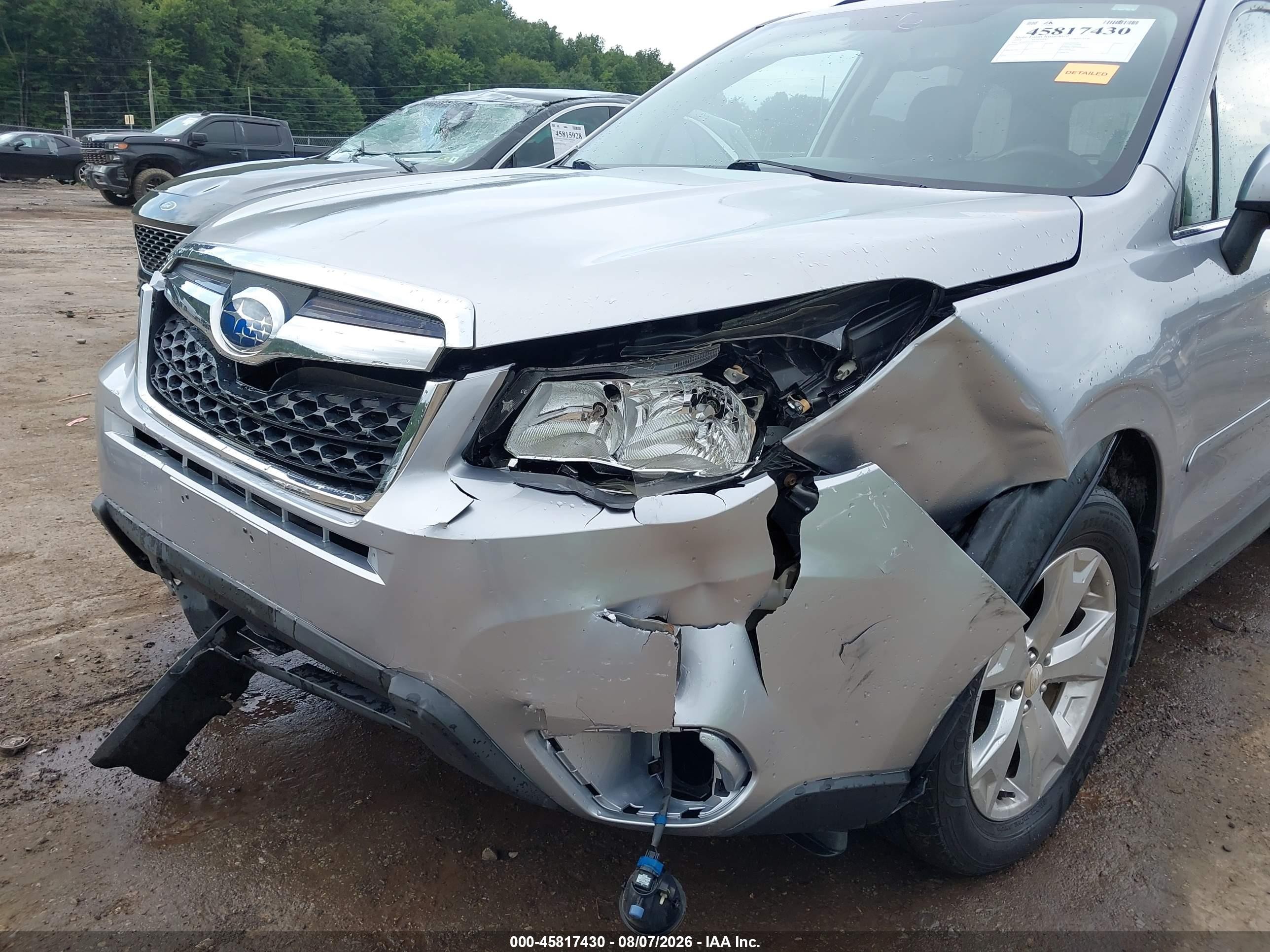 2014 Subaru Forester 2.5i Limited Серебряный vin: JF2SJAJC0EH407797
