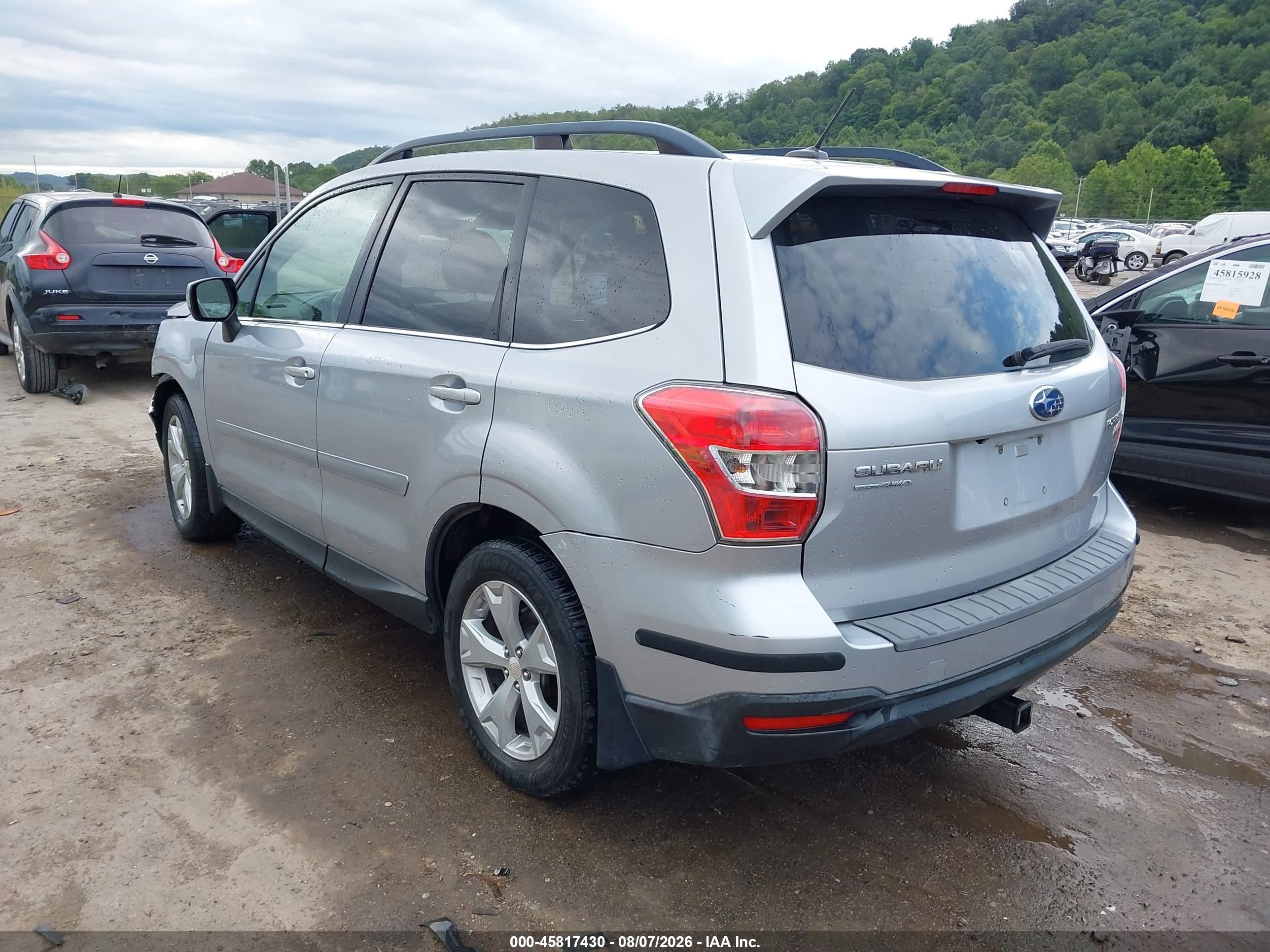 2014 Subaru Forester 2.5i Limited Серебряный vin: JF2SJAJC0EH407797