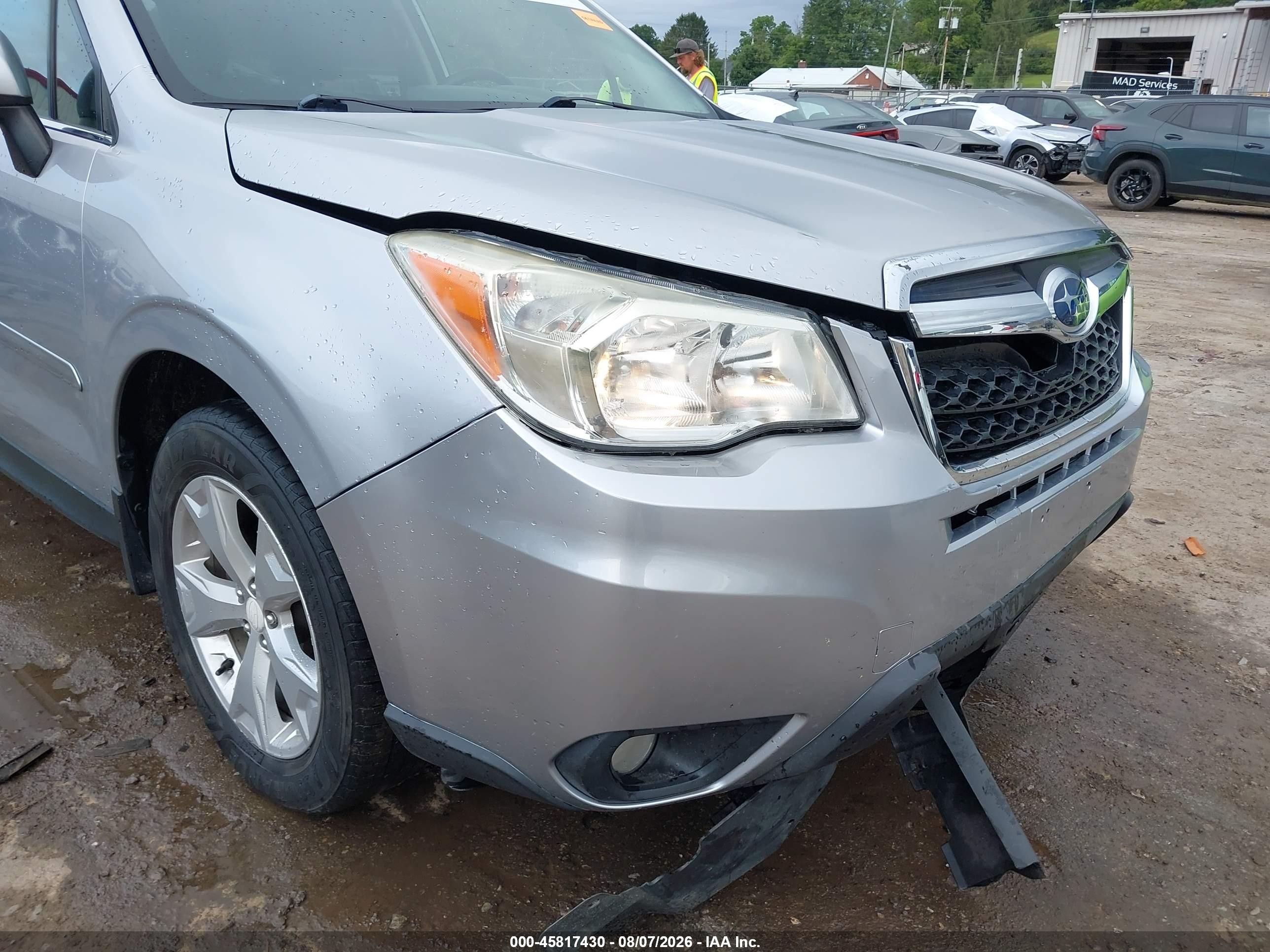 2014 Subaru Forester 2.5i Limited Серебряный vin: JF2SJAJC0EH407797