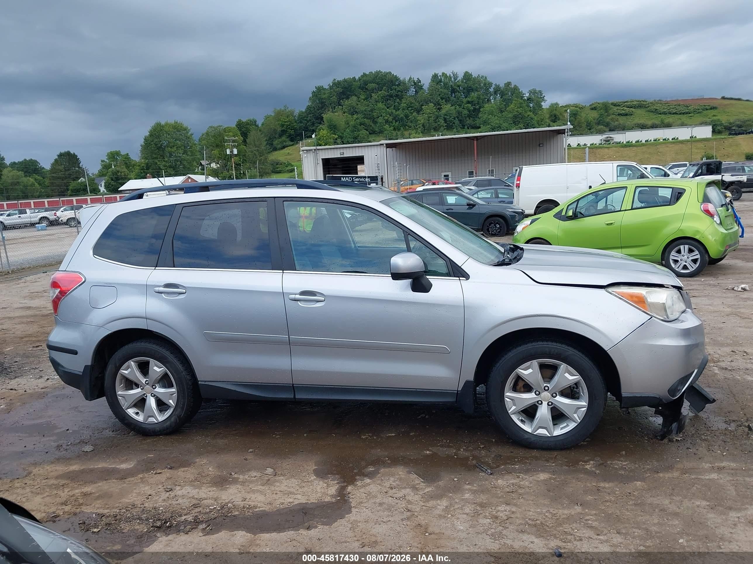 2014 Subaru Forester 2.5i Limited Серебряный vin: JF2SJAJC0EH407797
