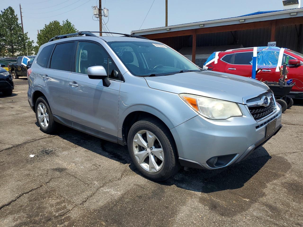 2014 Subaru Forester 2.5i Limited Silver vin: JF2SJAJC0EH488994