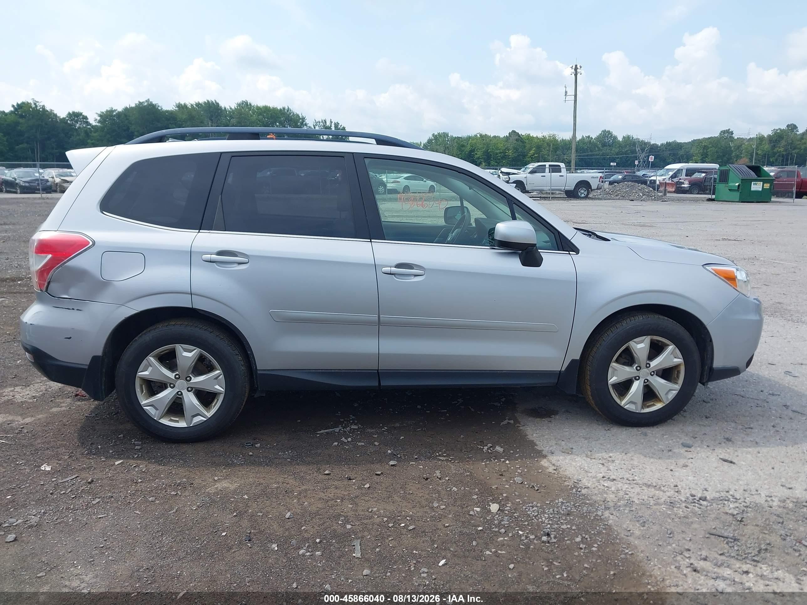 2014 Subaru Forester 2.5i Limited Silver vin: JF2SJAJC0EH513666