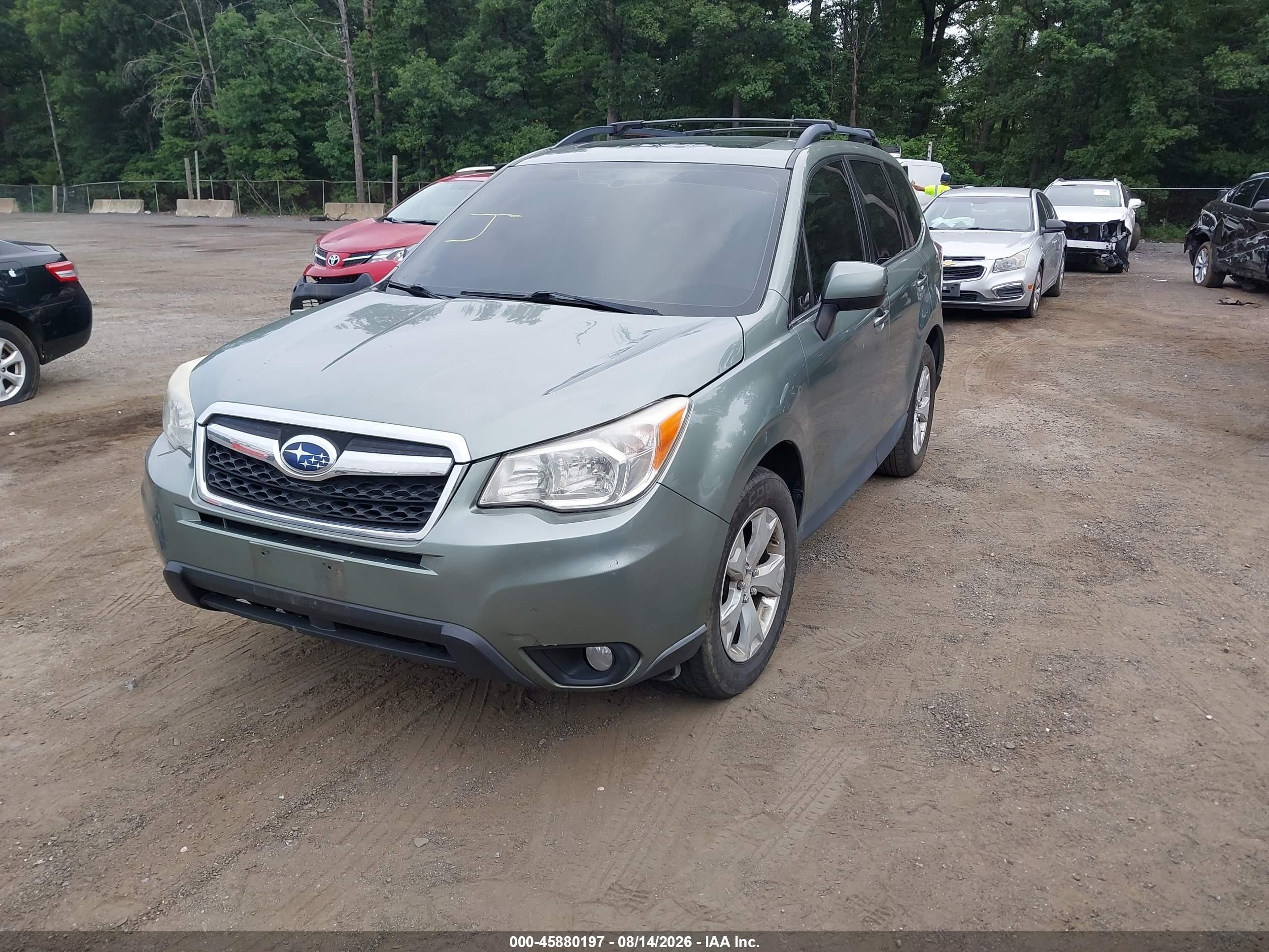 2014 Subaru Forester 2.5i Limited Green vin: JF2SJAJC0EH538485