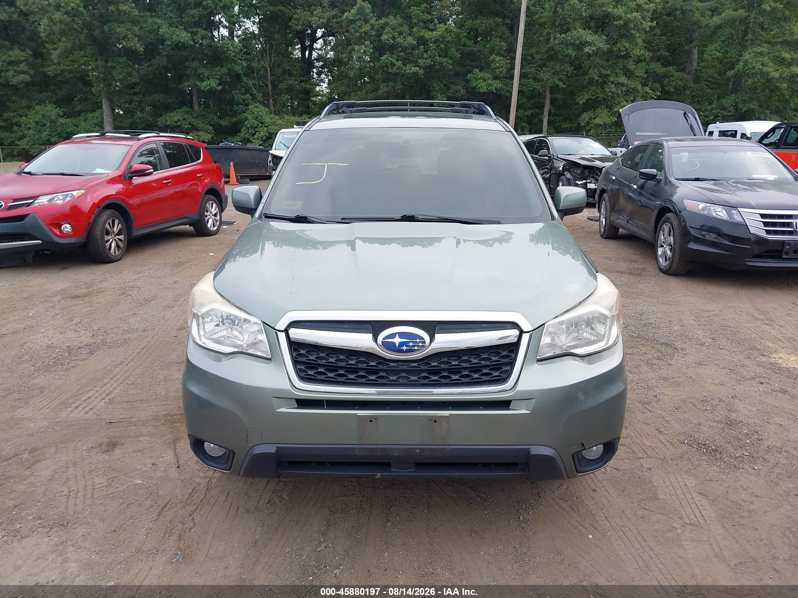 2014 Subaru Forester 2.5i Limited Green vin: JF2SJAJC0EH538485