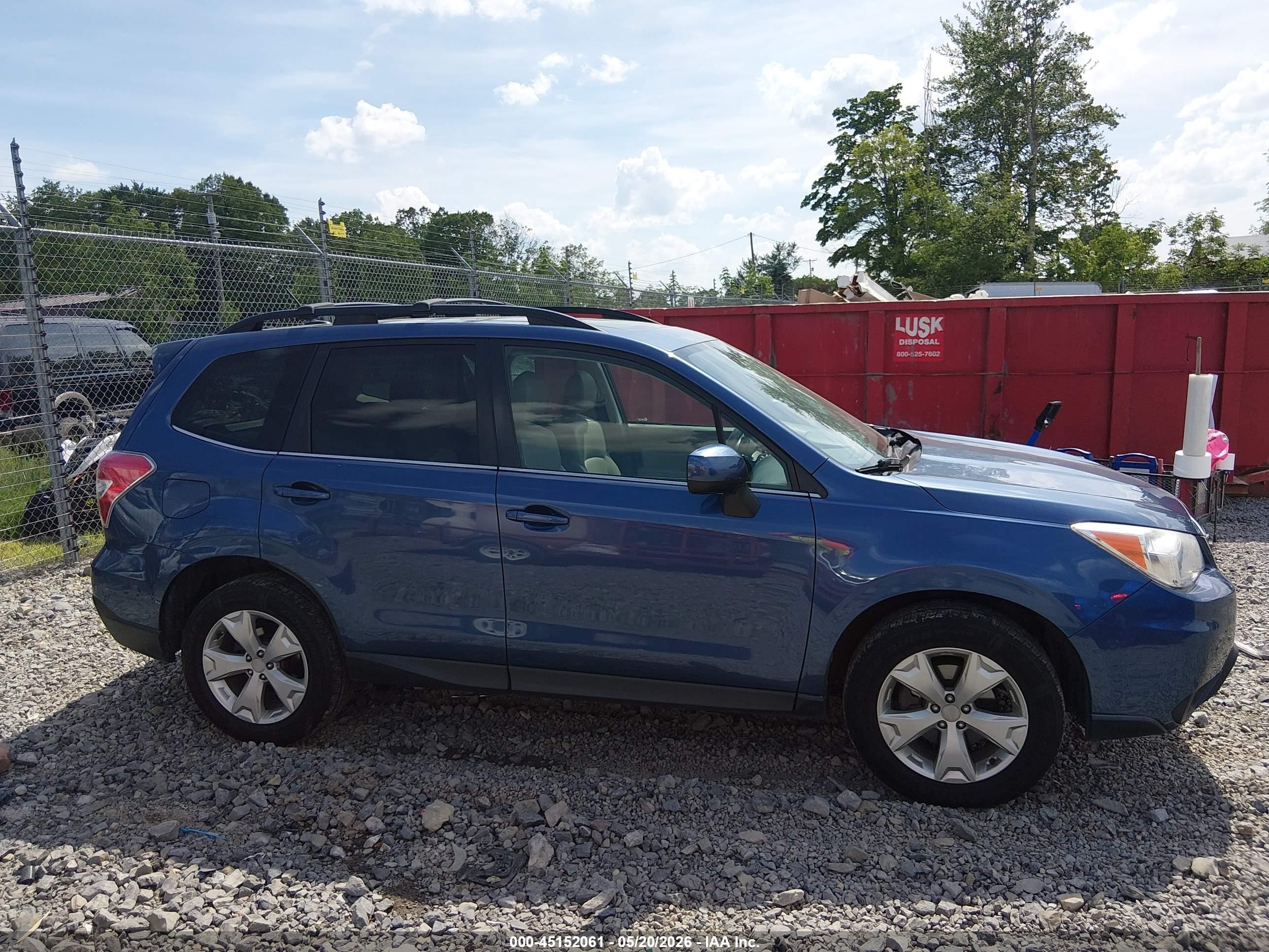 2014 Subaru Forester 2.5i Limited Blue vin: JF2SJAJC0EH557117