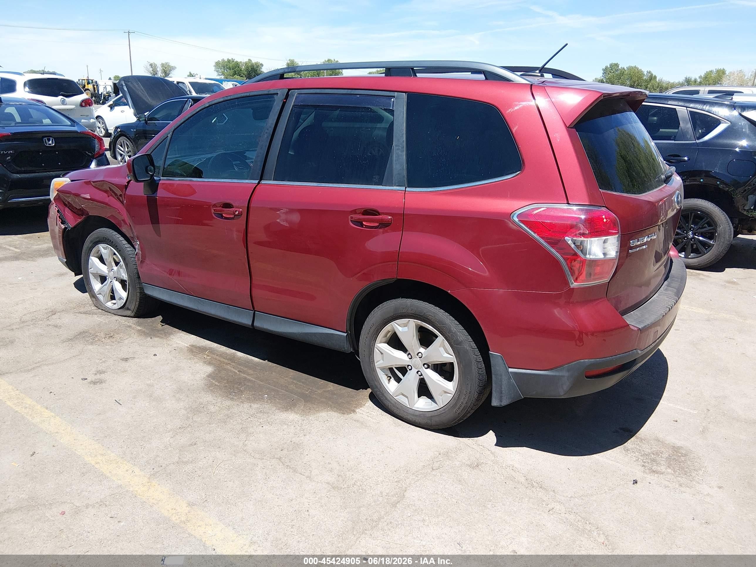 2014 Subaru Forester 2.5i Limited Красный vin: JF2SJAJC1EH408358