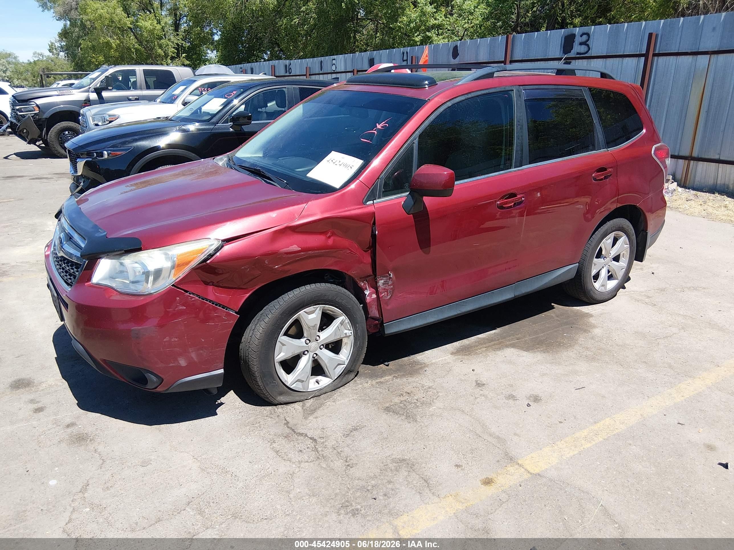 2014 Subaru Forester 2.5i Limited Красный vin: JF2SJAJC1EH408358