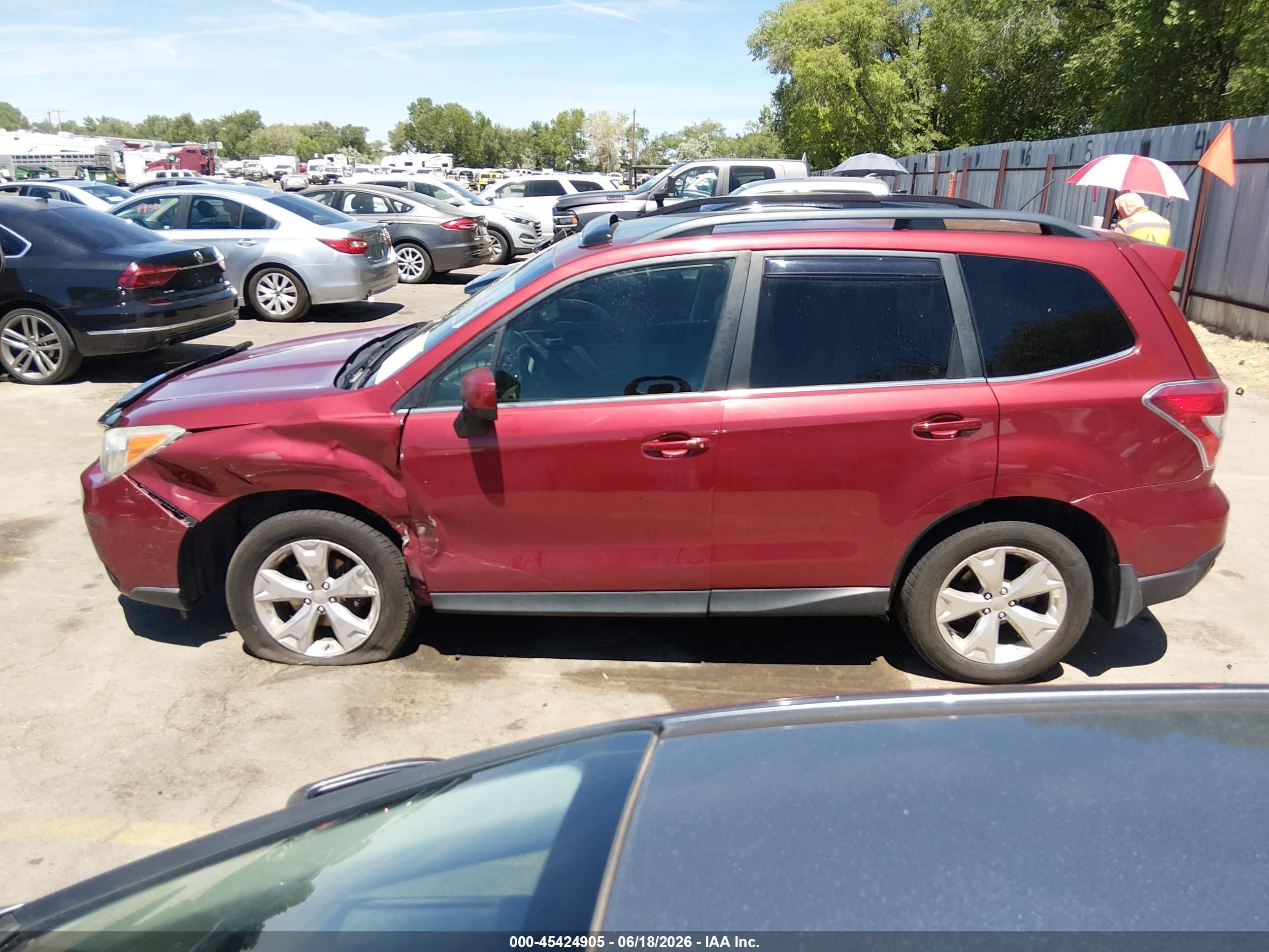 2014 Subaru Forester 2.5i Limited Красный vin: JF2SJAJC1EH408358