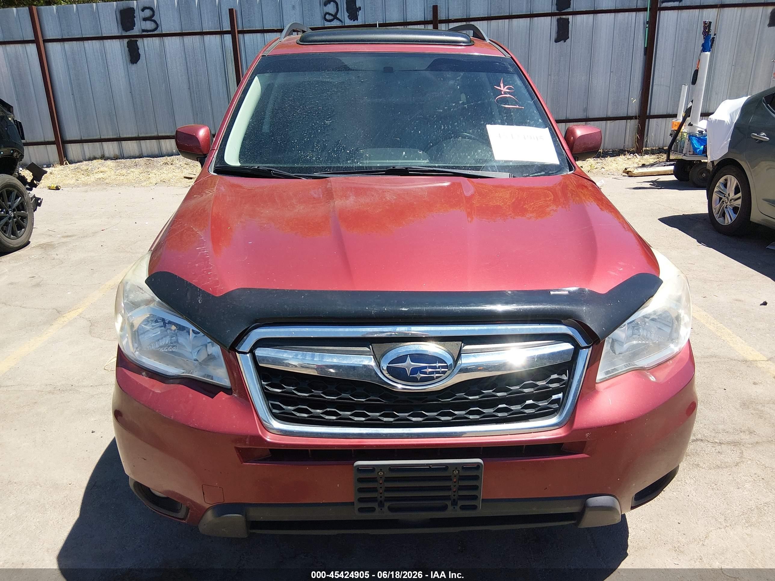 2014 Subaru Forester 2.5i Limited Красный vin: JF2SJAJC1EH408358