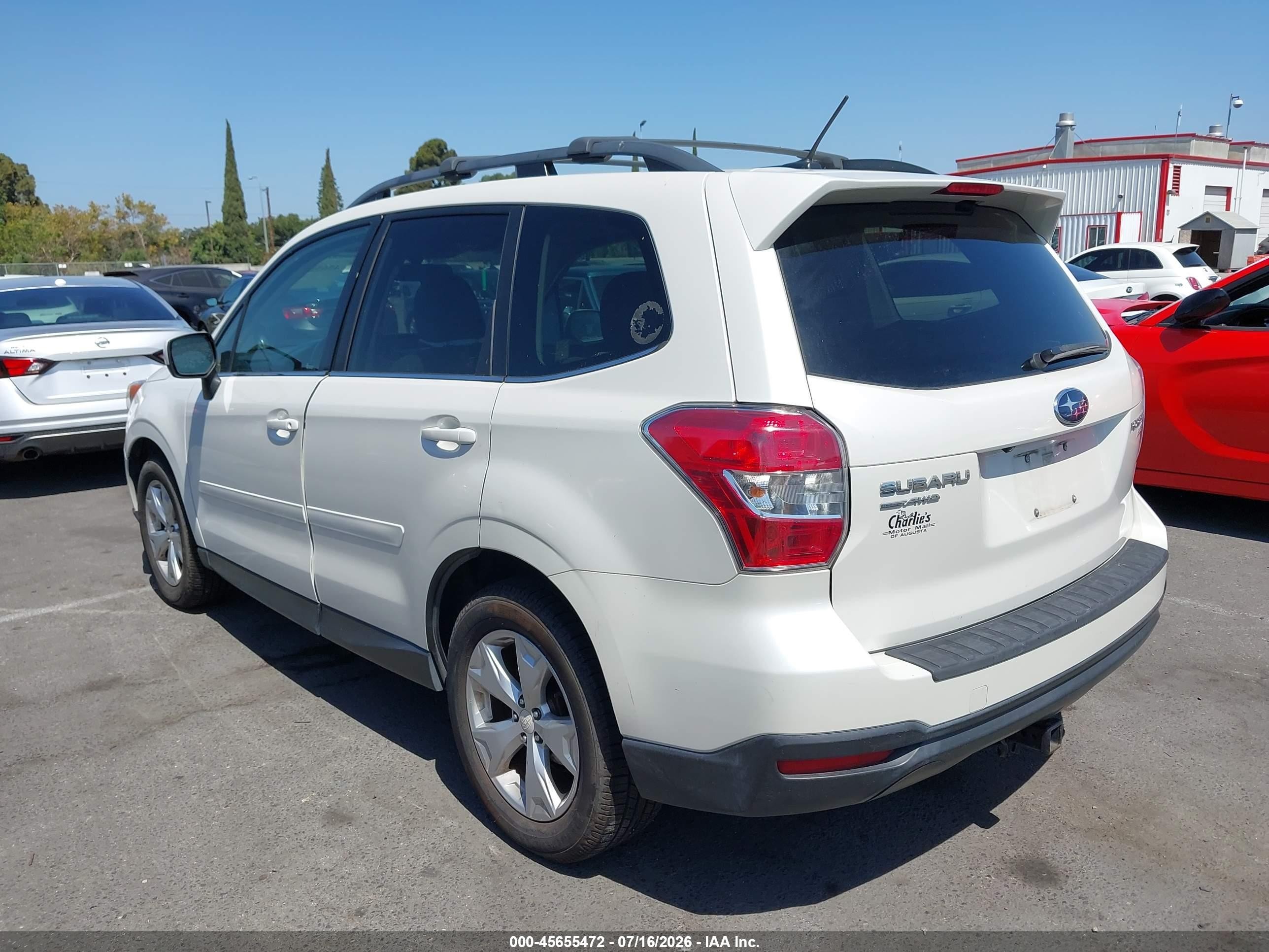 2014 Subaru Forester 2.5i Limited White vin: JF2SJAJC2EH557829