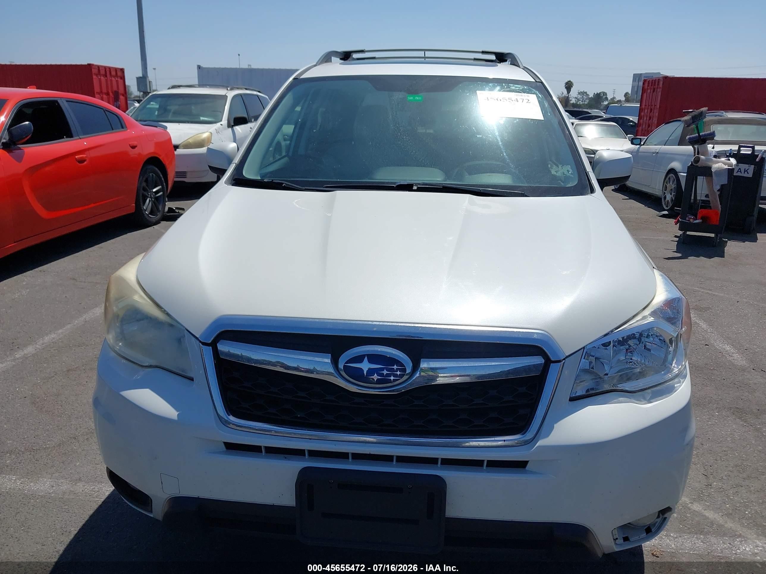 2014 Subaru Forester 2.5i Limited White vin: JF2SJAJC2EH557829