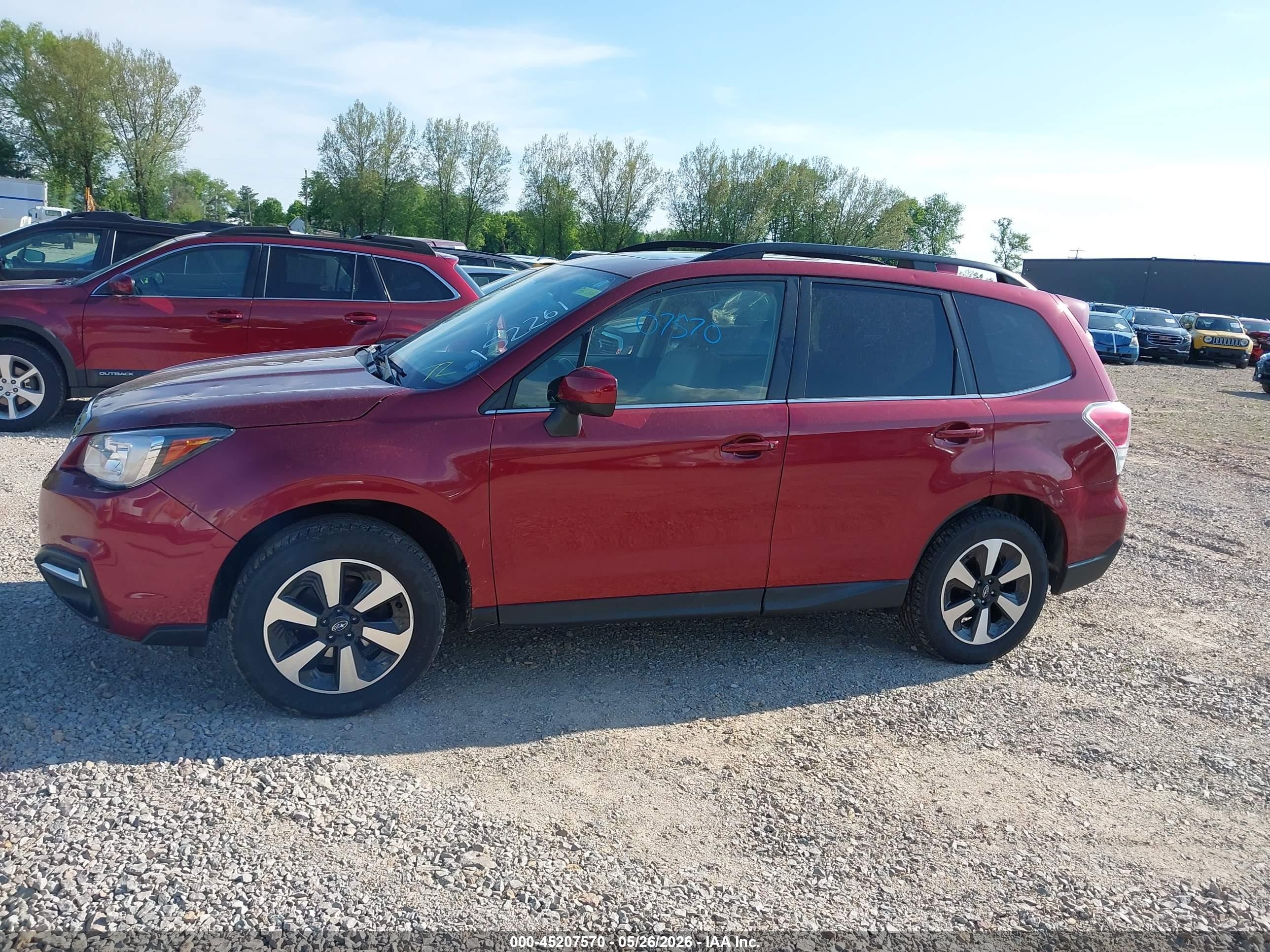 2017 Subaru Forester 2.5i Limited Red vin: JF2SJAJC2HH478522