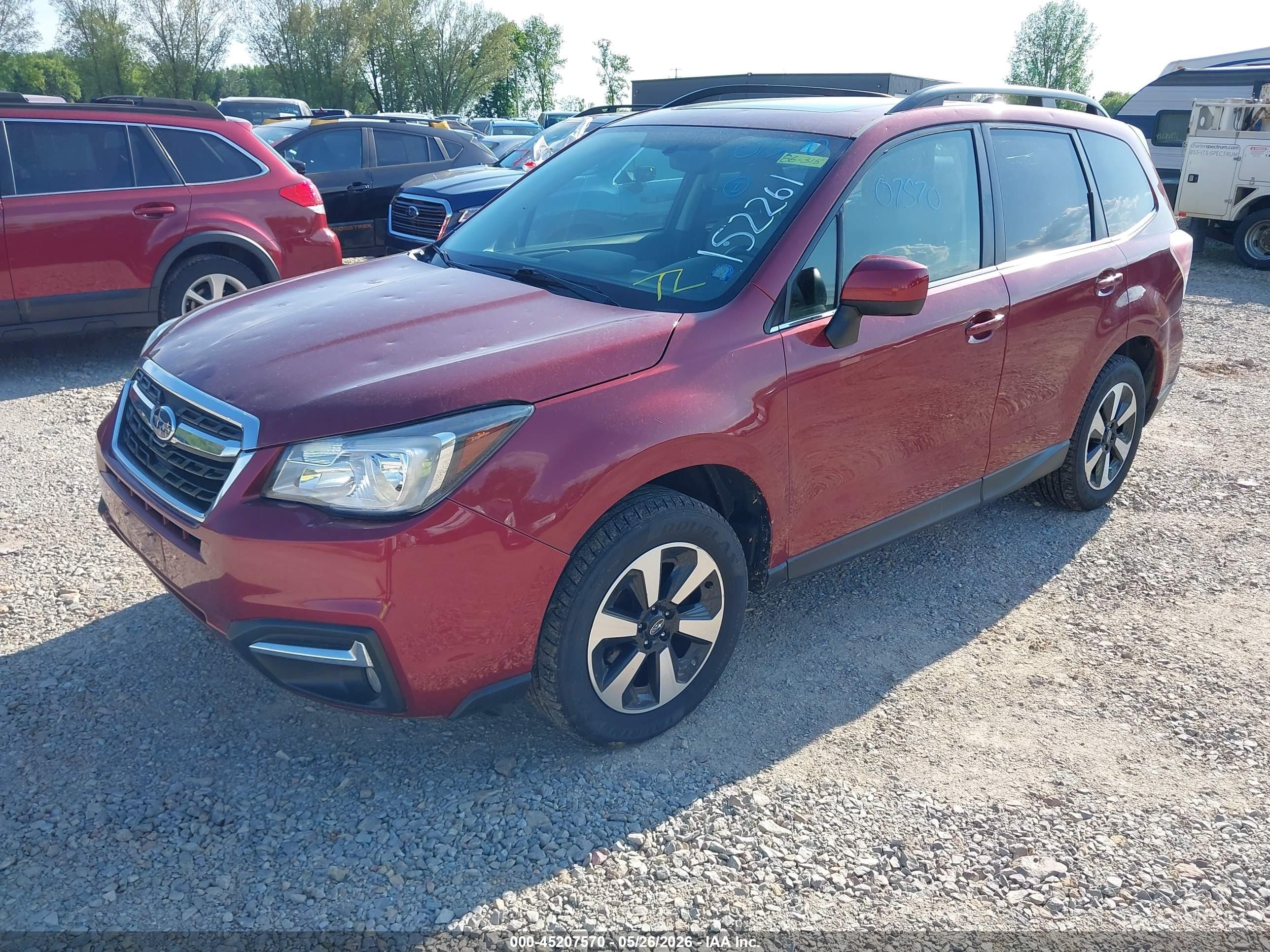 2017 Subaru Forester 2.5i Limited Red vin: JF2SJAJC2HH478522