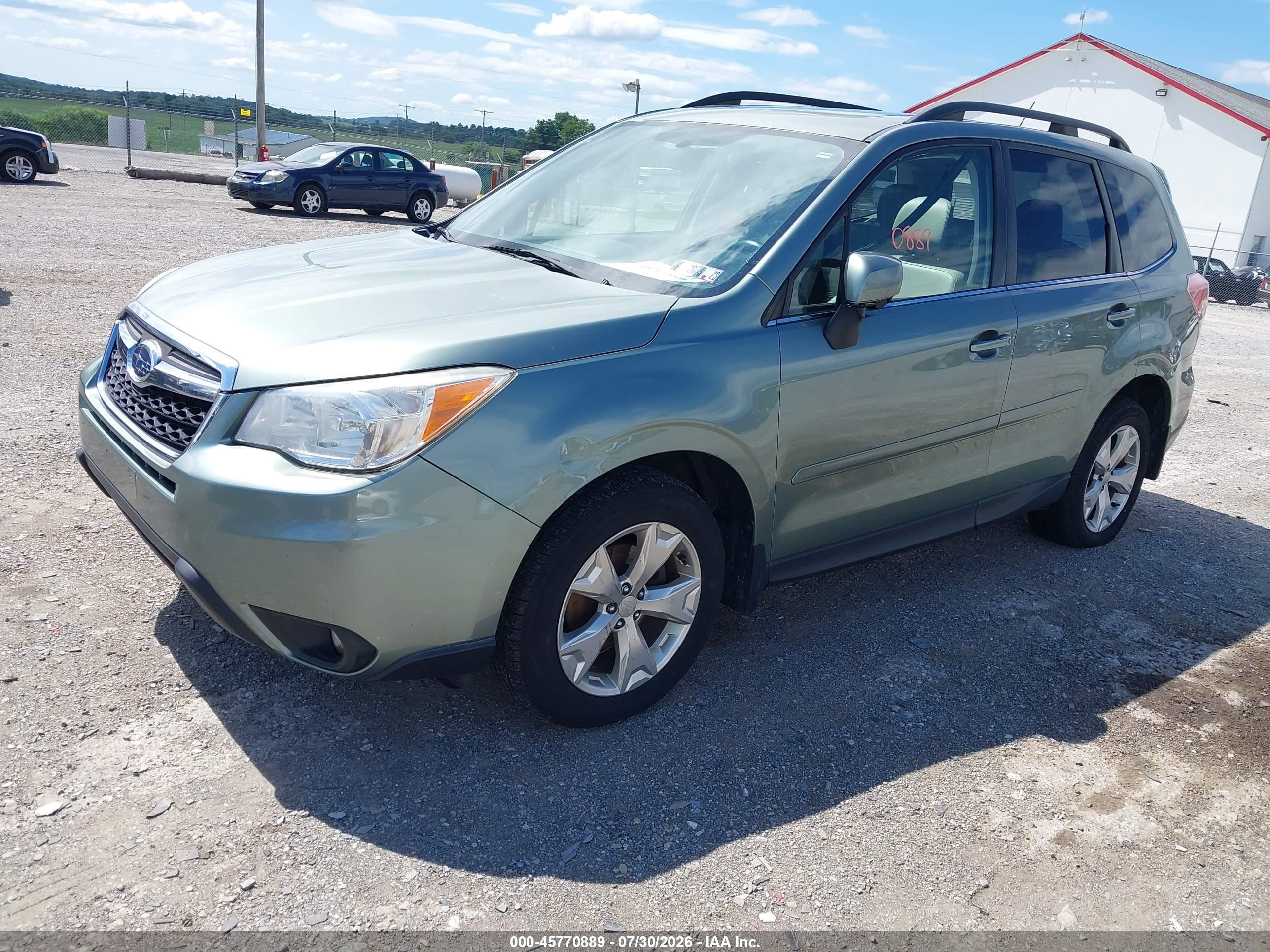 2014 Subaru Forester 2.5i Limited Зеленый vin: JF2SJAJC3EH512611