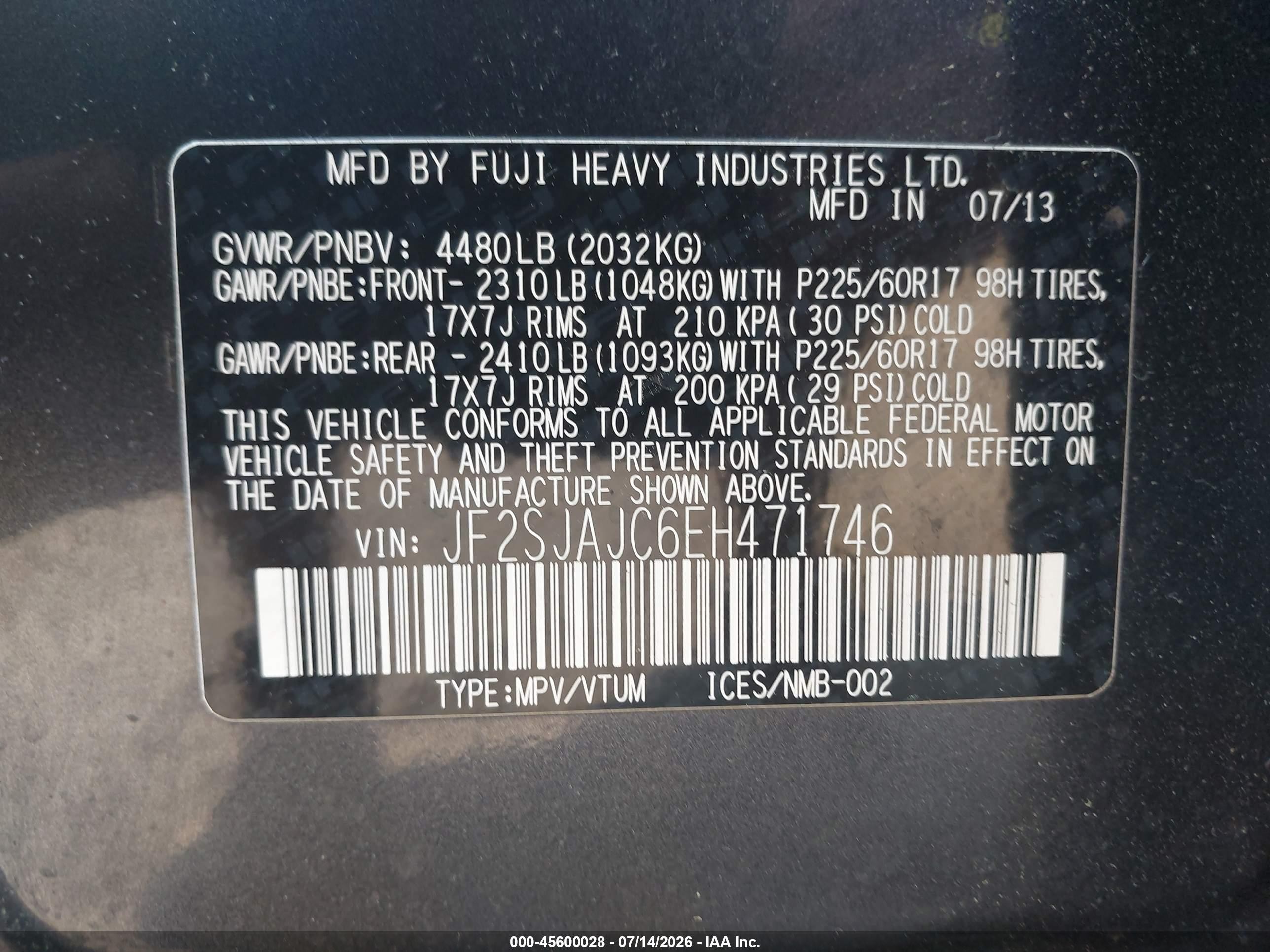 2014 Subaru Forester 2.5i Limited Gray vin: JF2SJAJC6EH471746