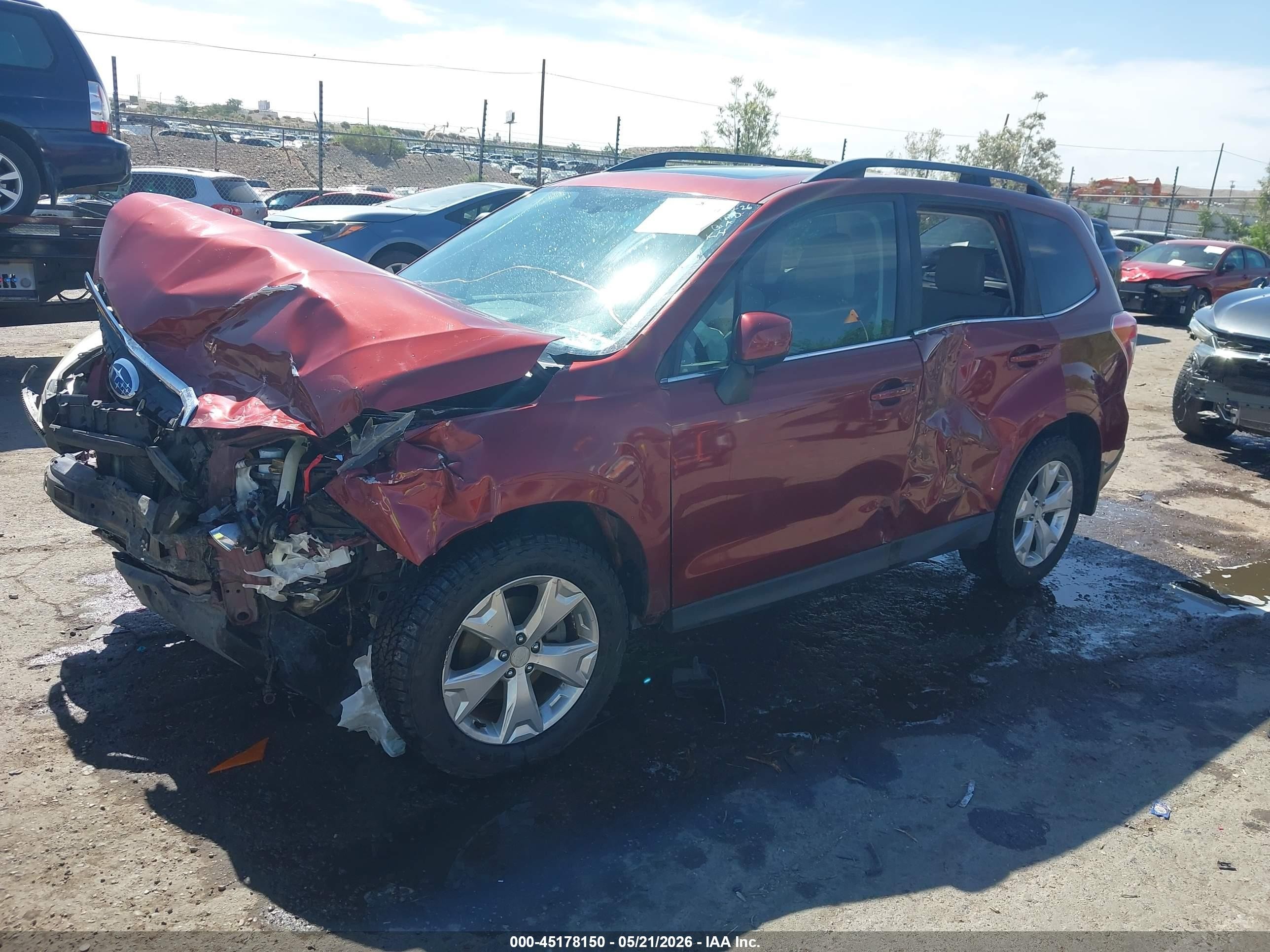 2014 Subaru Forester 2.5i Limited Red vin: JF2SJAJCXEH453993