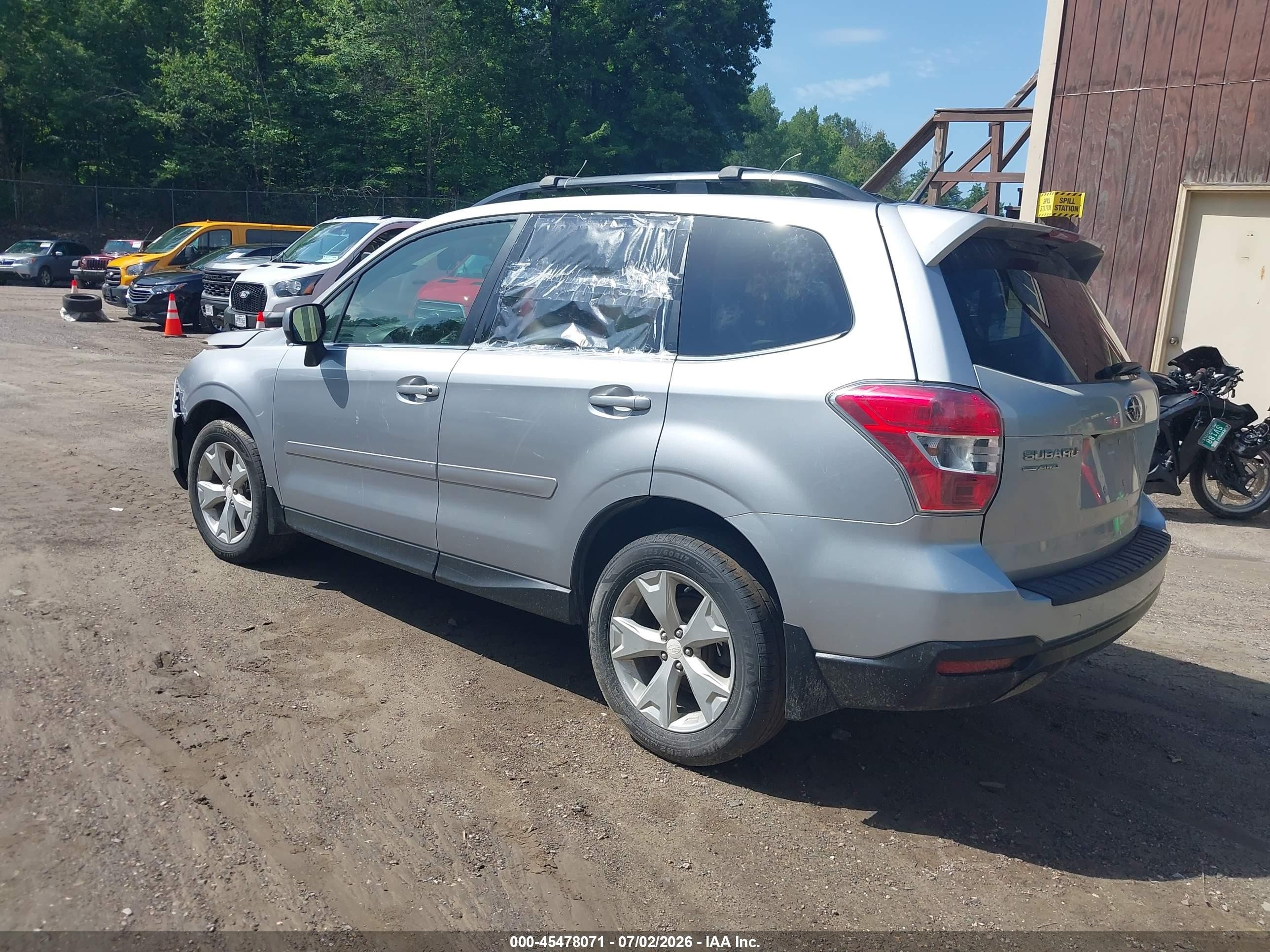 2015 Subaru Forester 2.5i Limited Silver vin: JF2SJAKC0FH510198