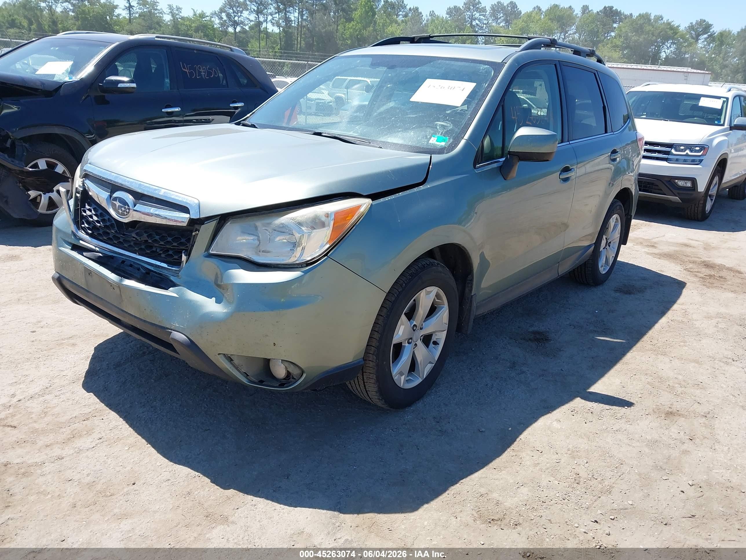 2015 Subaru Forester 2.5i Limited Green vin: JF2SJAKC3FH435027