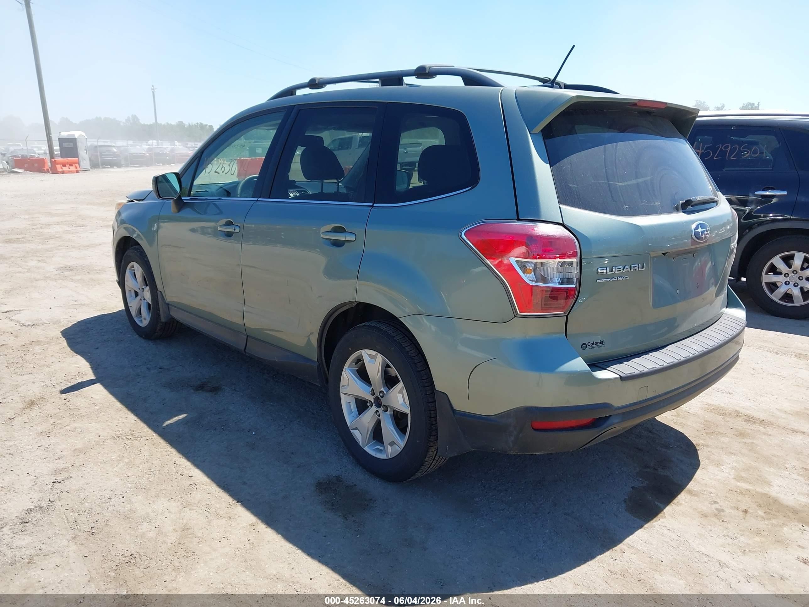 2015 Subaru Forester 2.5i Limited Green vin: JF2SJAKC3FH435027