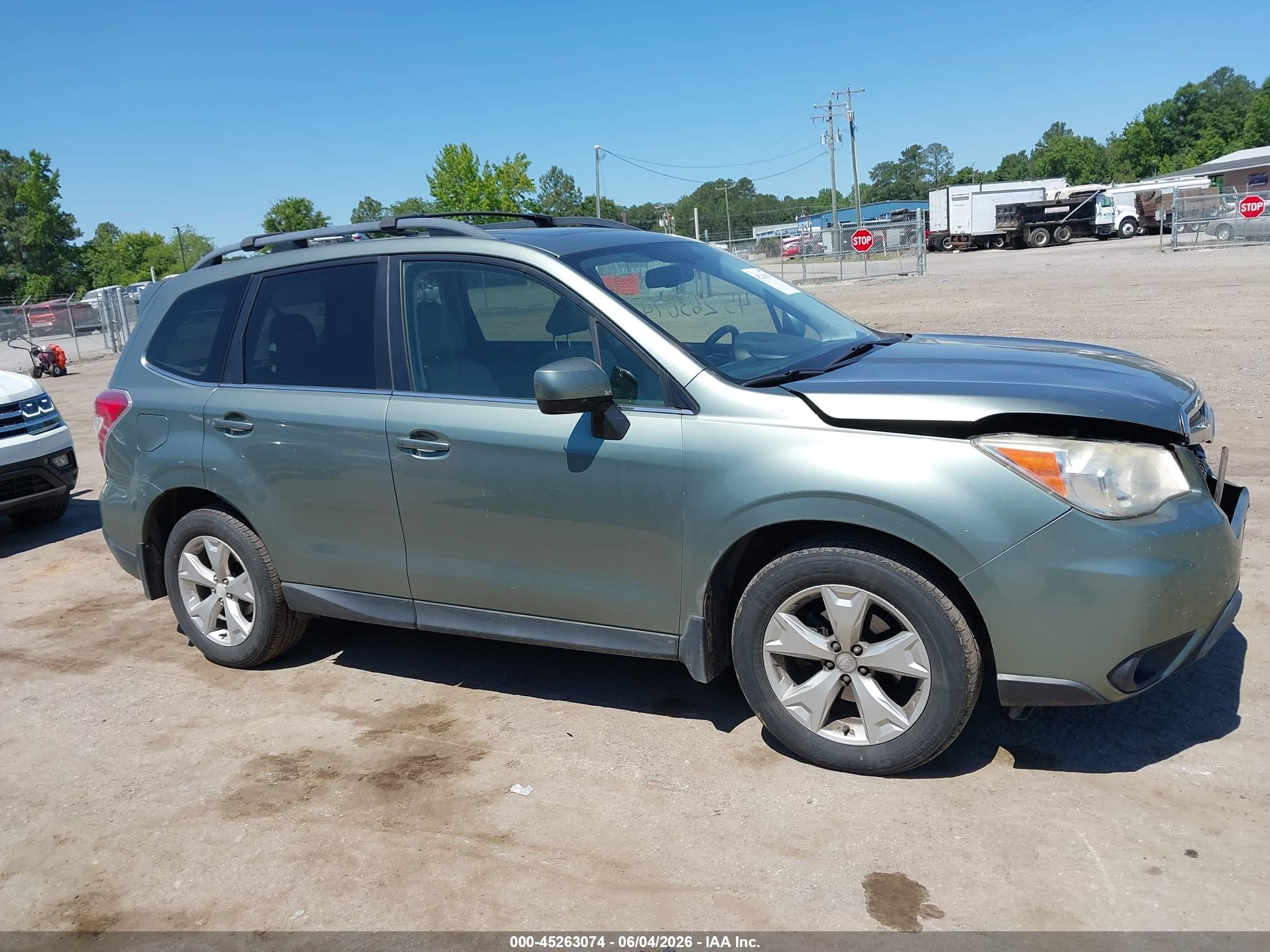2015 Subaru Forester 2.5i Limited Green vin: JF2SJAKC3FH435027
