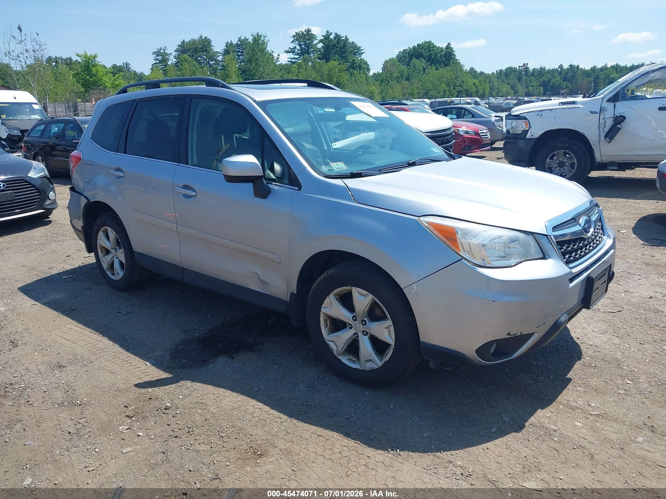 2015 Subaru Forester 2.5i Limited Silver vin: JF2SJAKC6FH498350