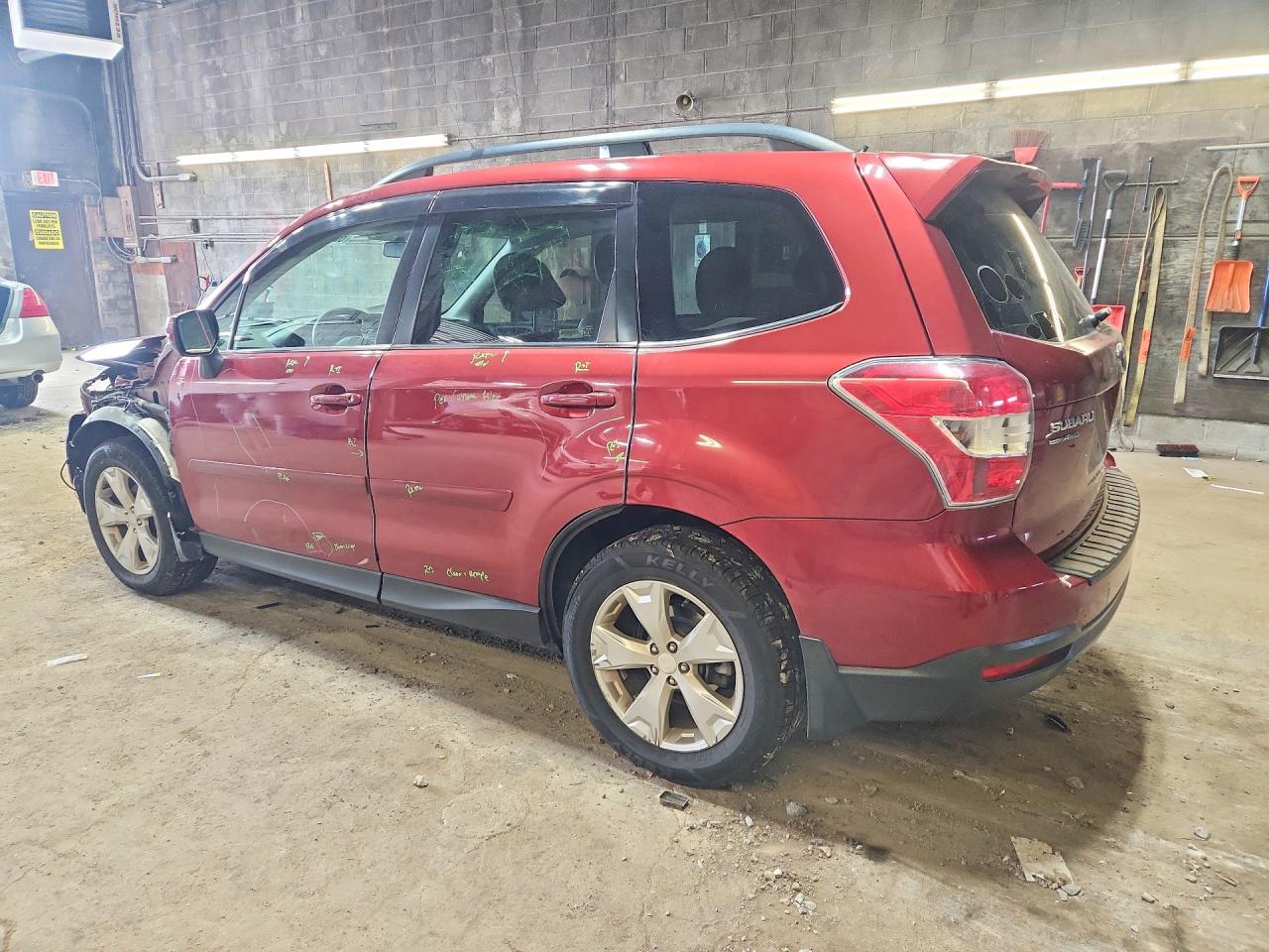 2015 Subaru Forester 2.5i Limited Burgundy vin: JF2SJAKC6FH584449