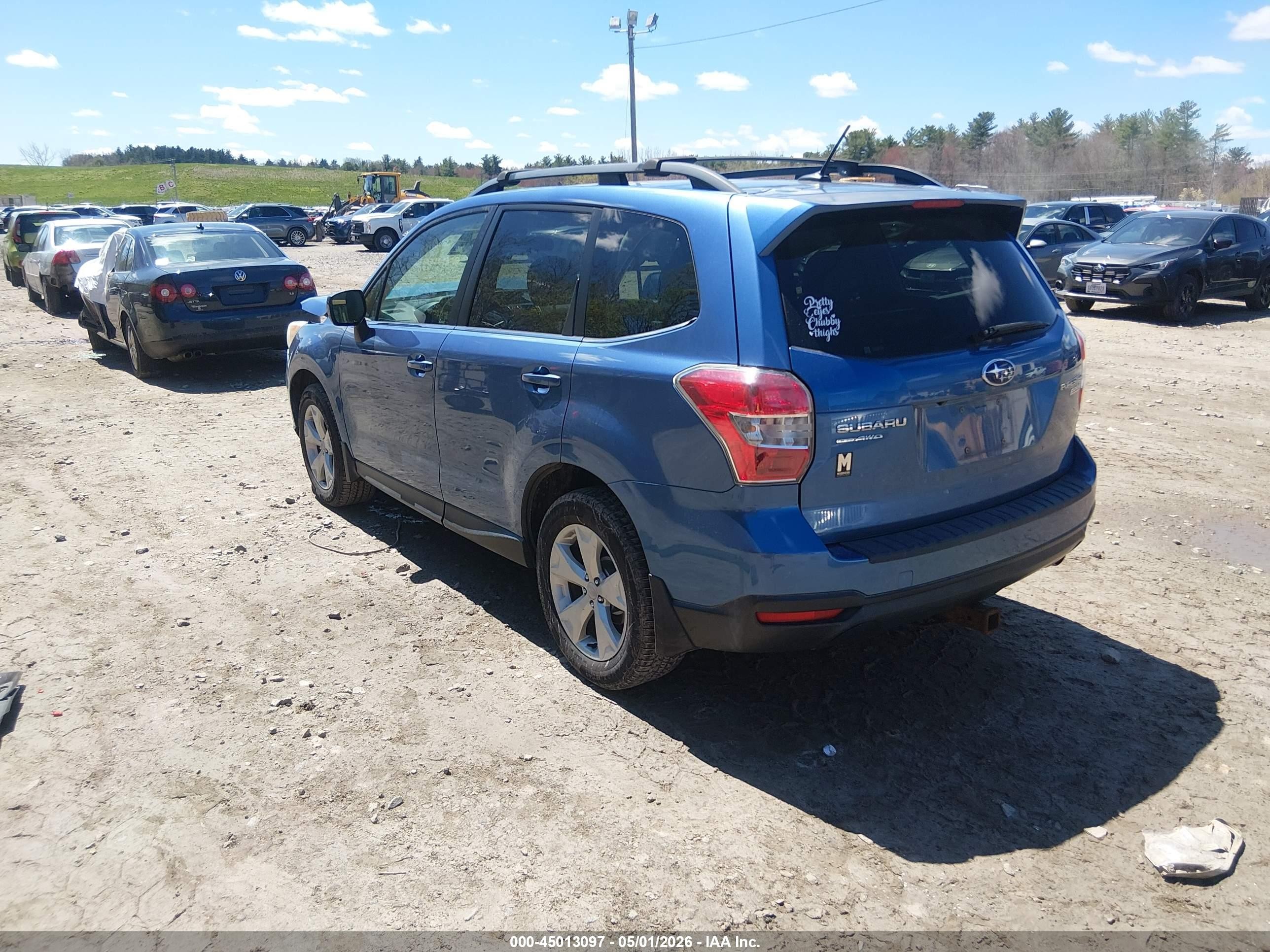 2015 Subaru Forester 2.5i Limited Blue vin: JF2SJAKC9FH535083
