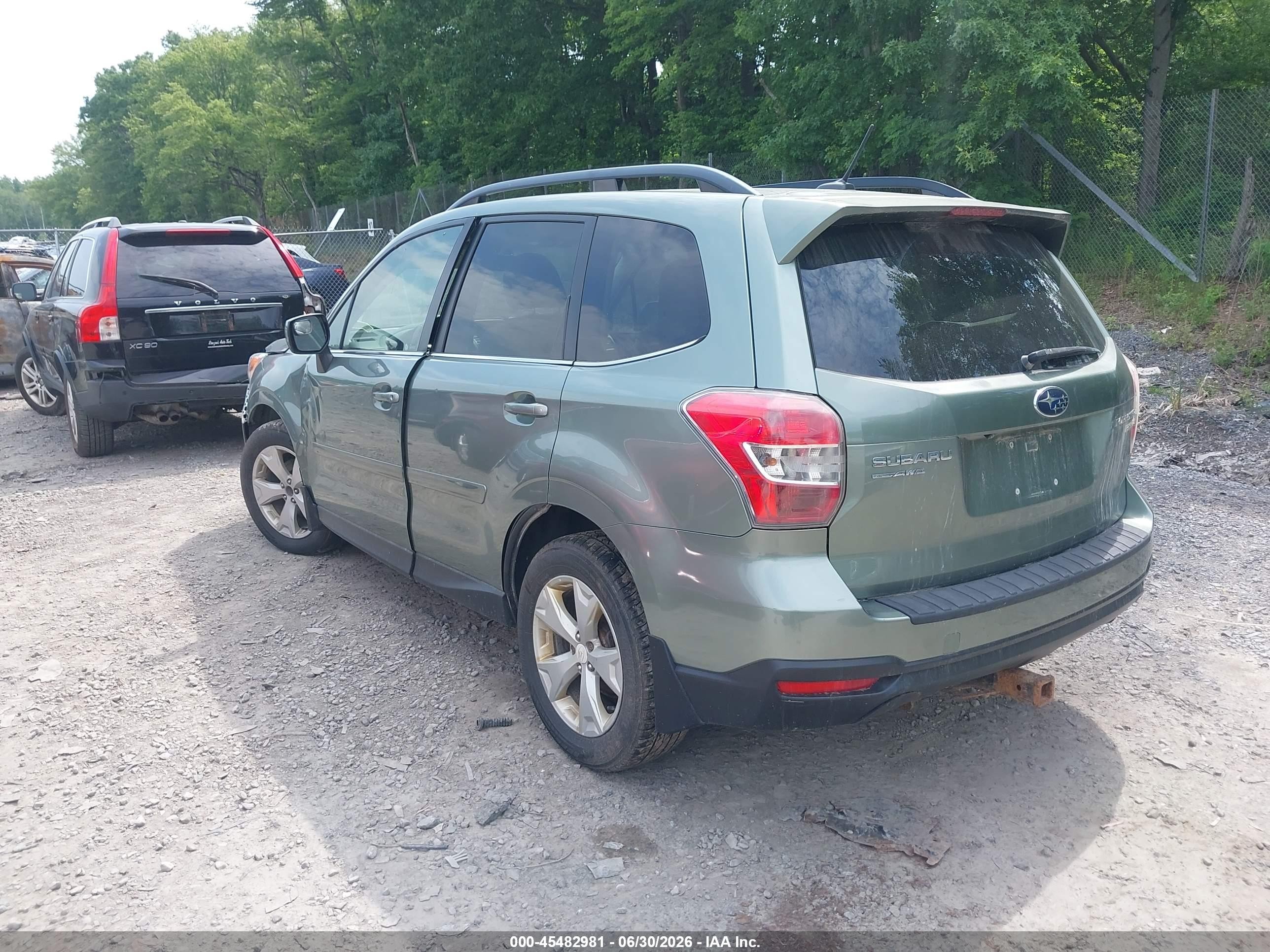 2015 Subaru Forester 2.5i Limited Green vin: JF2SJAKC9FH832144