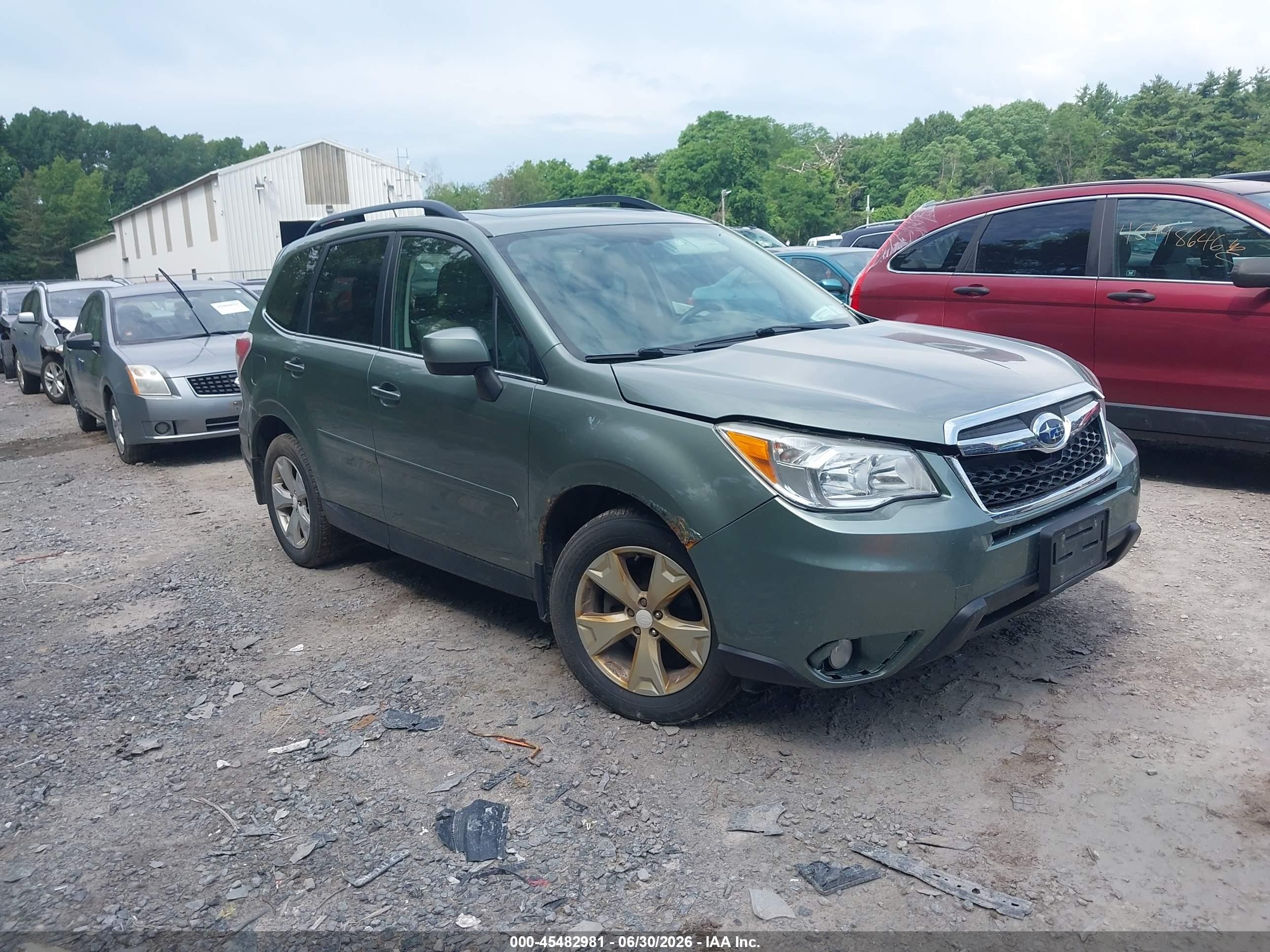 2015 Subaru Forester 2.5i Limited Green vin: JF2SJAKC9FH832144