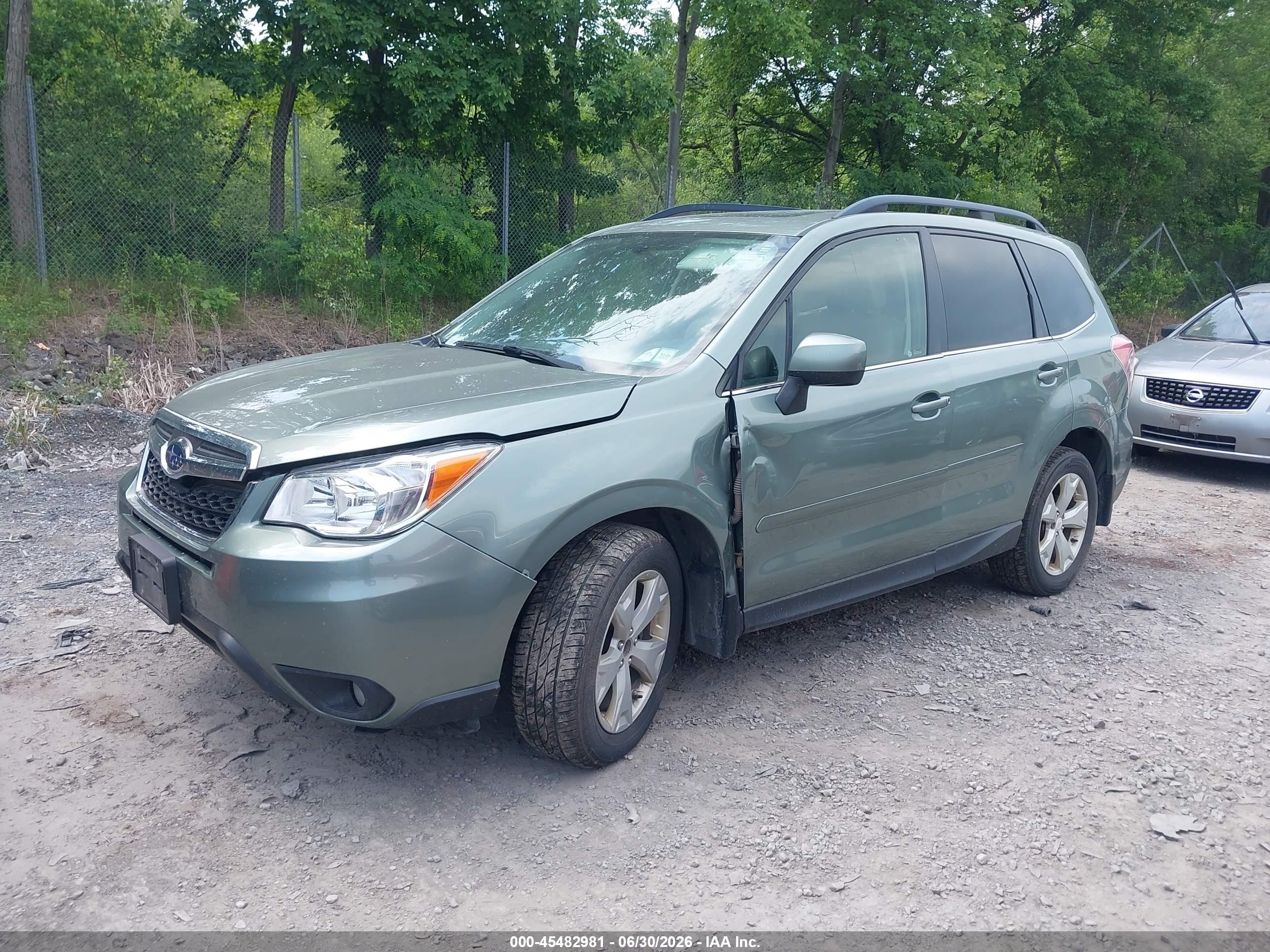 2015 Subaru Forester 2.5i Limited Green vin: JF2SJAKC9FH832144