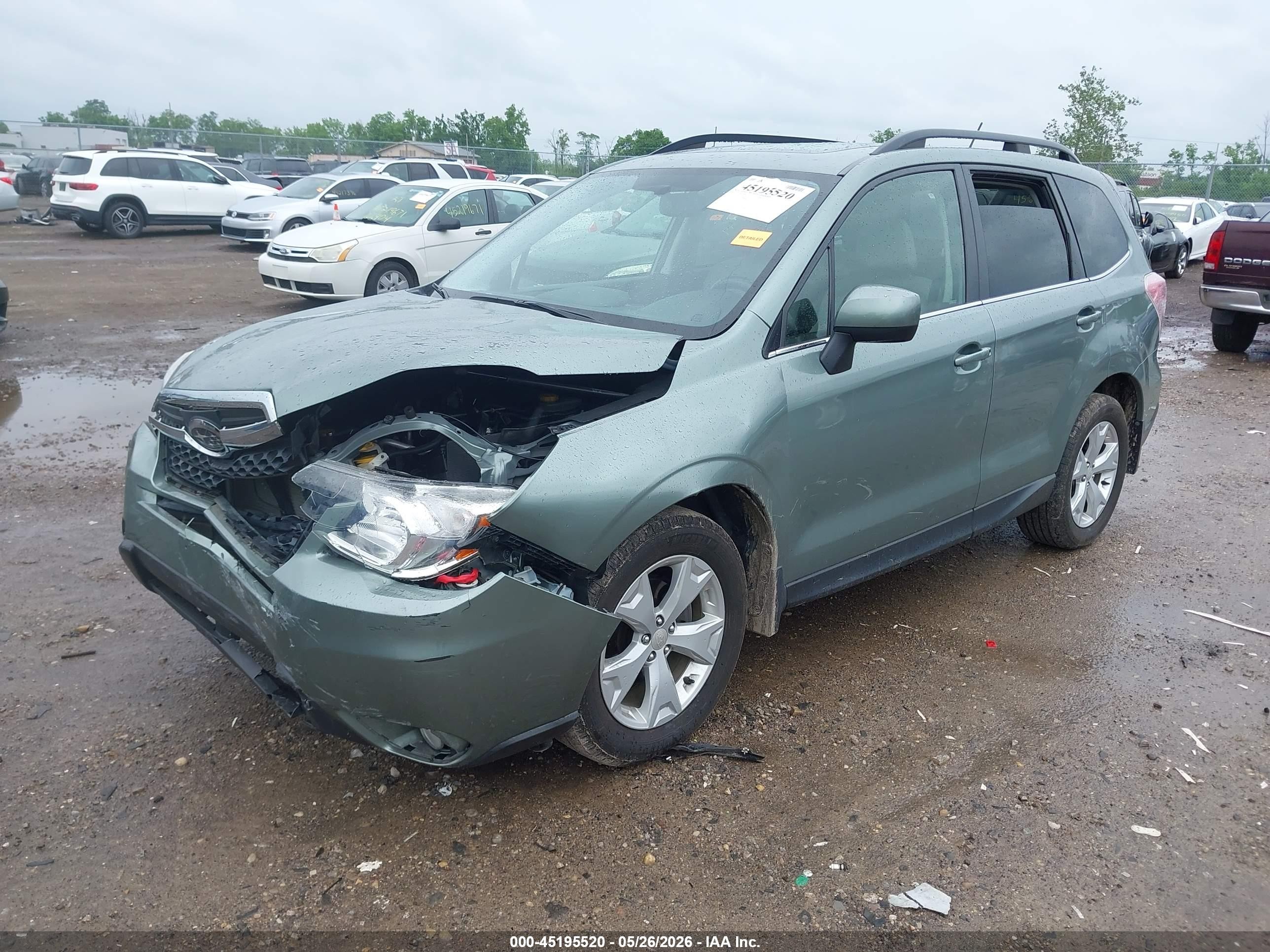 2015 Subaru Forester 2.5i Limited Teal vin: JF2SJAKCXFH405541