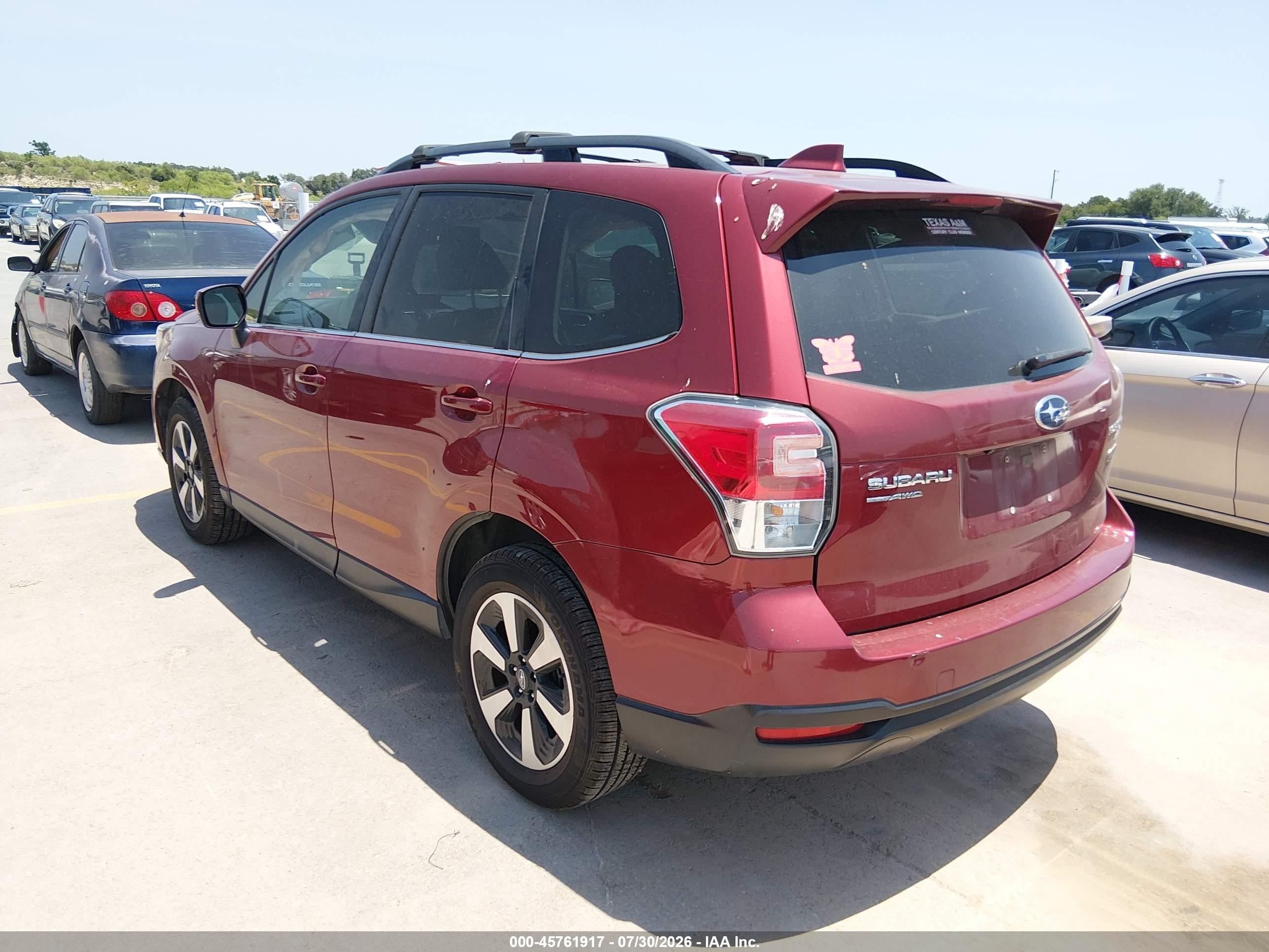 2017 Subaru Forester 2.5i Limited Бордовый vin: JF2SJALC8HH500181