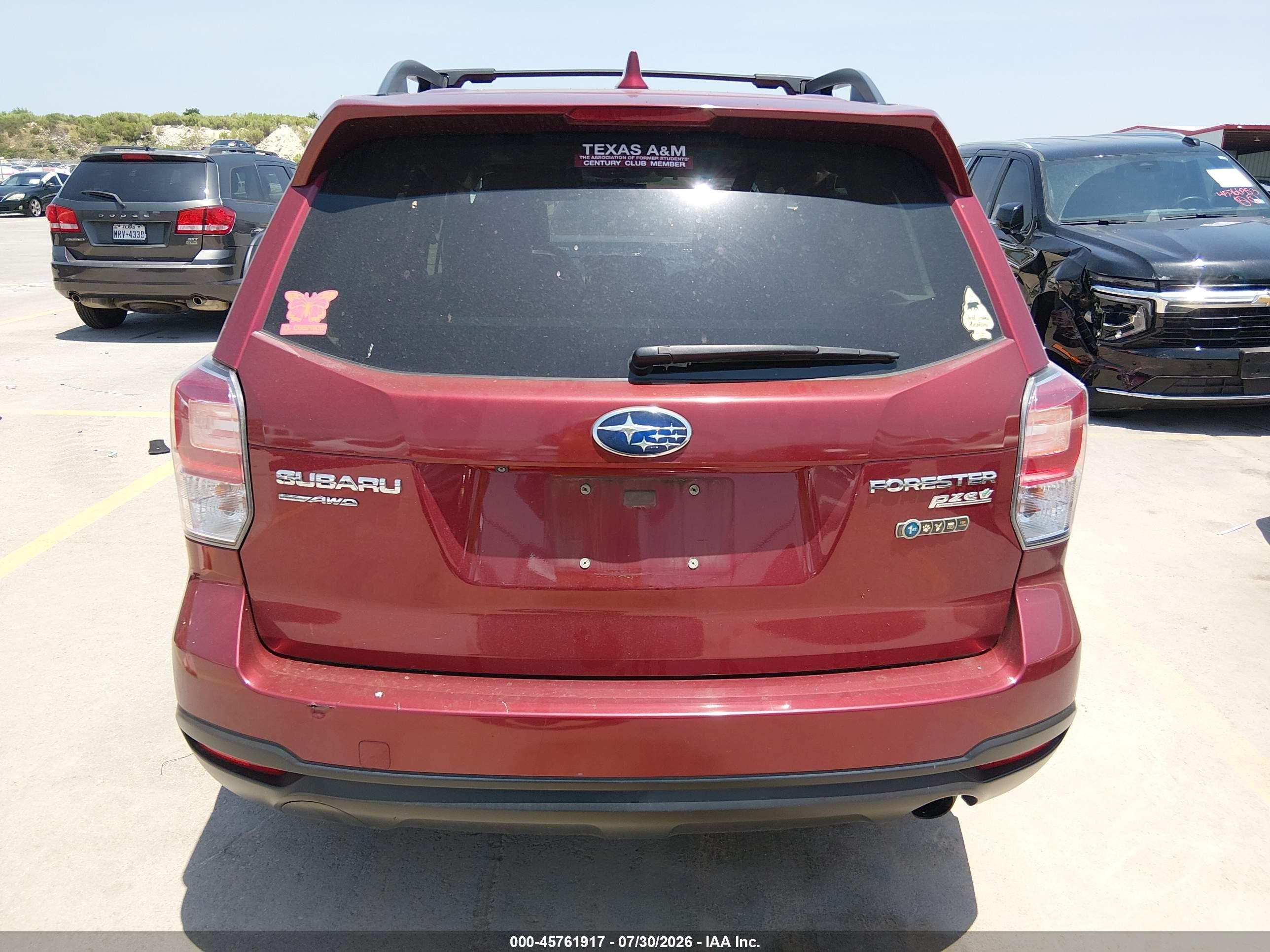 2017 Subaru Forester 2.5i Limited Бордовый vin: JF2SJALC8HH500181