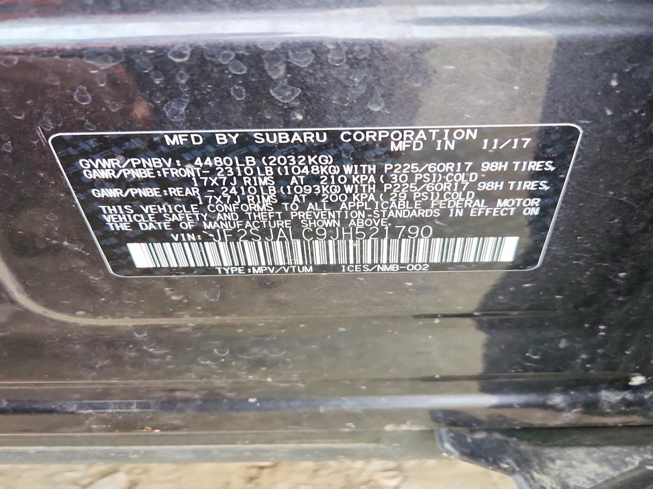 2018 Subaru Forester 2.5i Limited Gray vin: JF2SJALC9JH521790